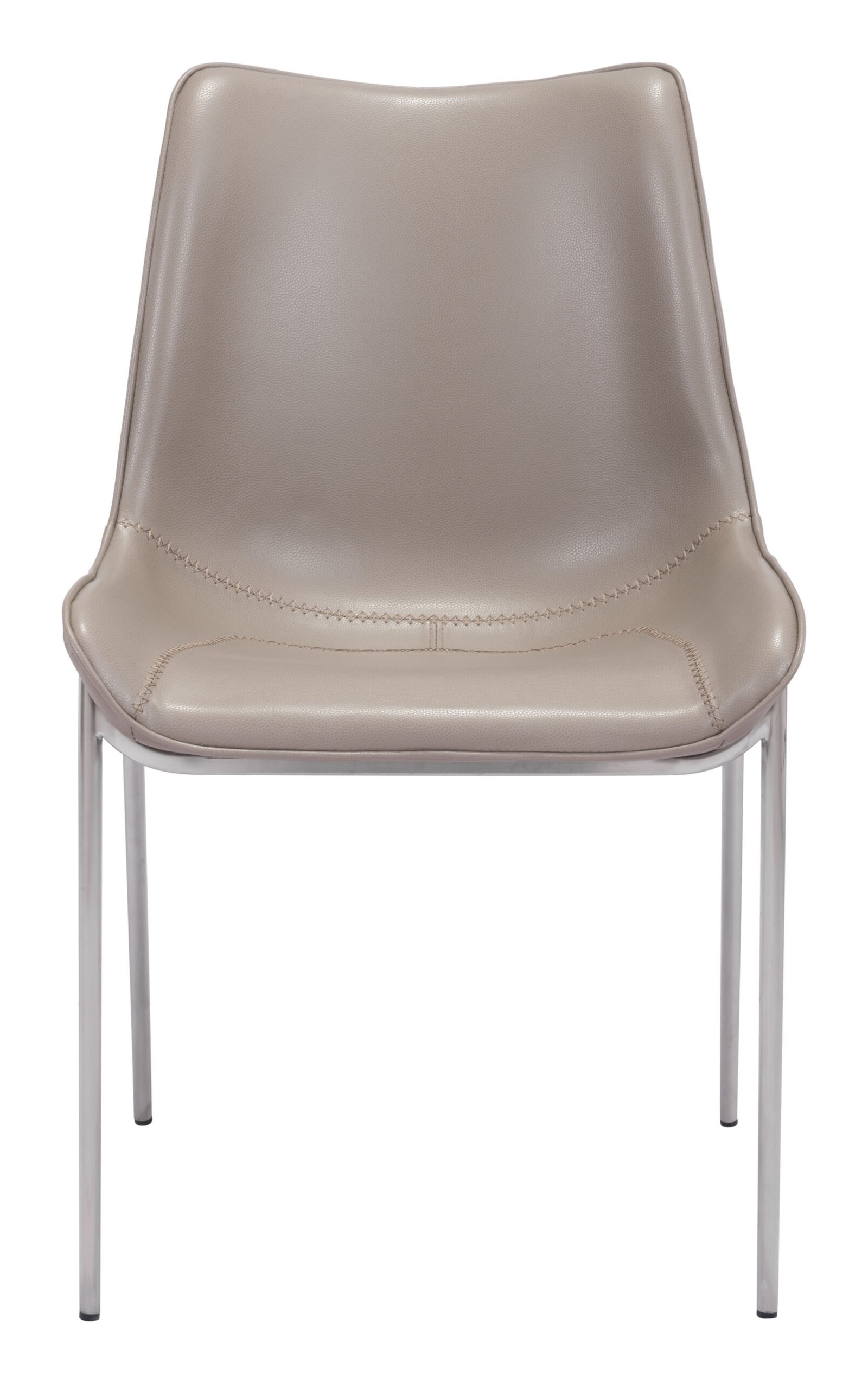 Magnus Dining Chair (Set of 2) Brown & Silver - Image 6
