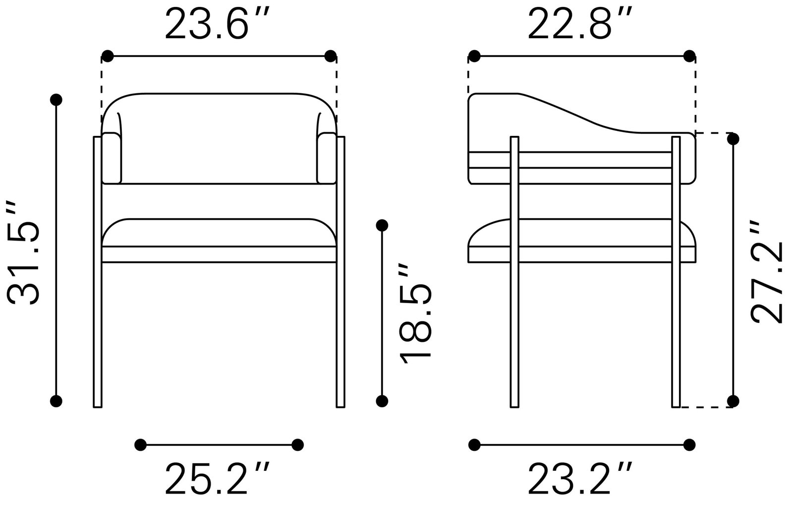 Zadar Dining Chair Misty Gray - Image 10