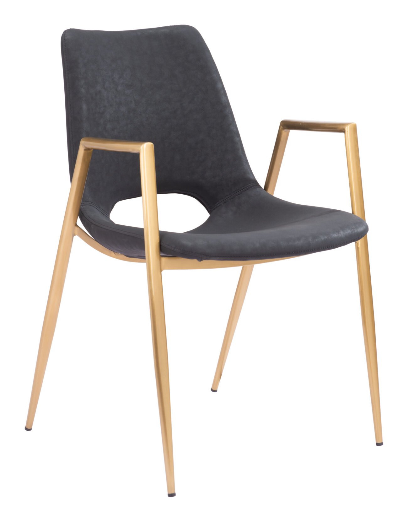 Desi Dining Chair (Set of 2) Black & Gold - Image 3
