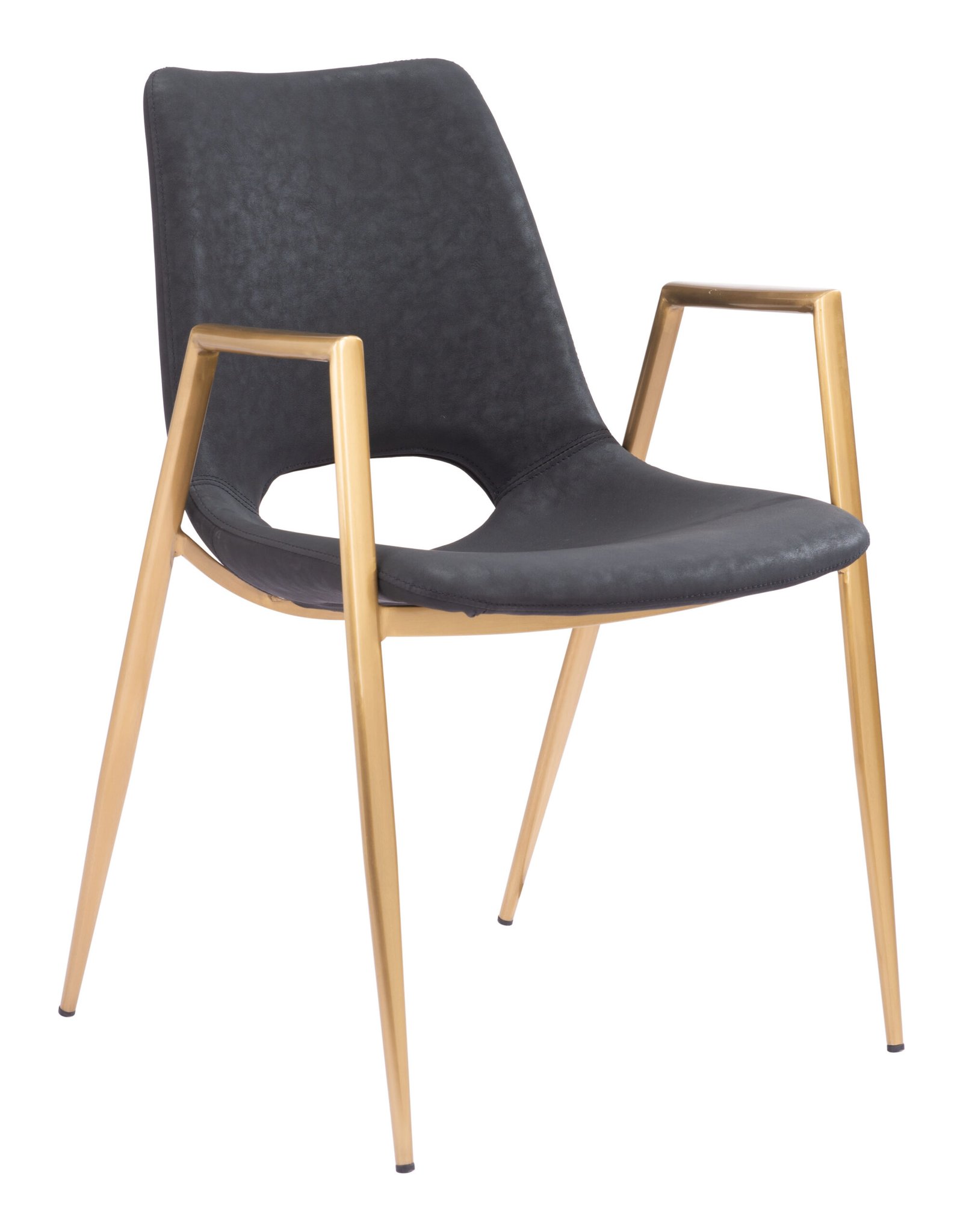 Desi Dining Chair (Set of 2) Black & Gold - Image 3