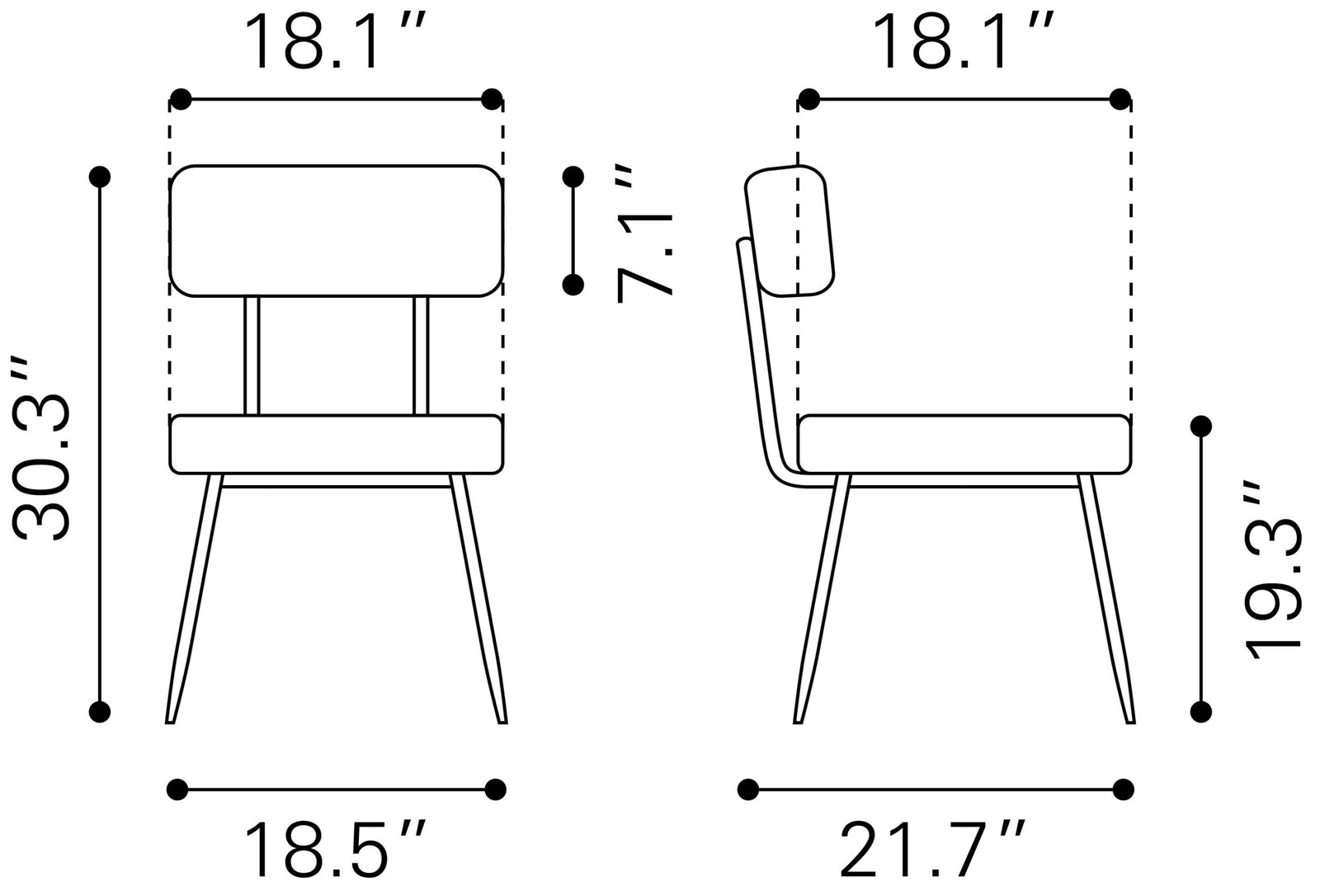 Blanca Dining Chair (Set of 2) Ivory - Image 10