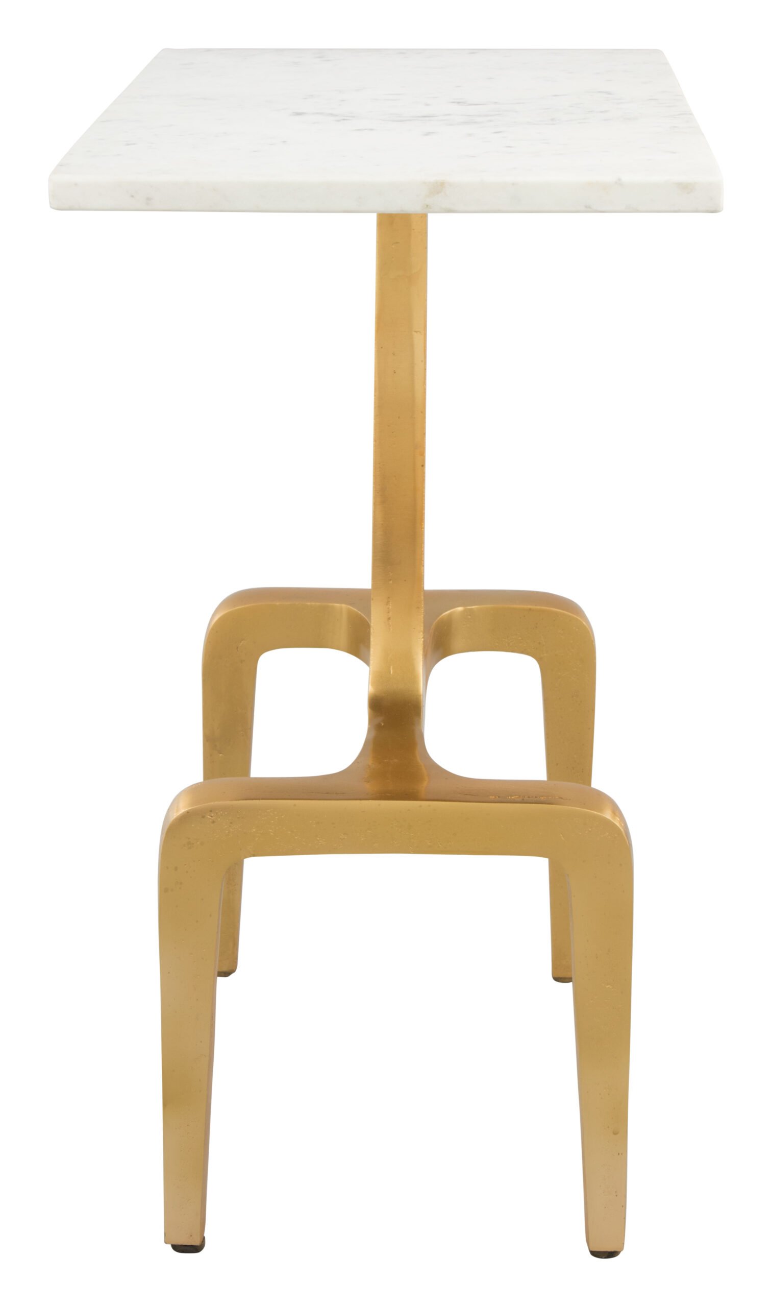 Clement Side Table White & Gold - Image 3