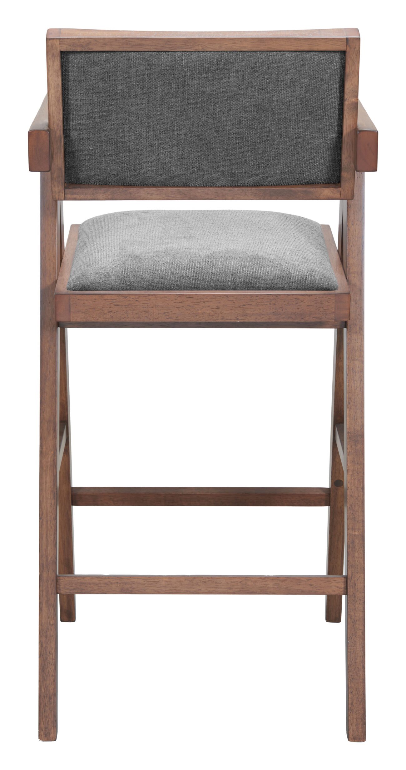 Delhi Barstool (Set of 2) Gray & Walnut - Image 4