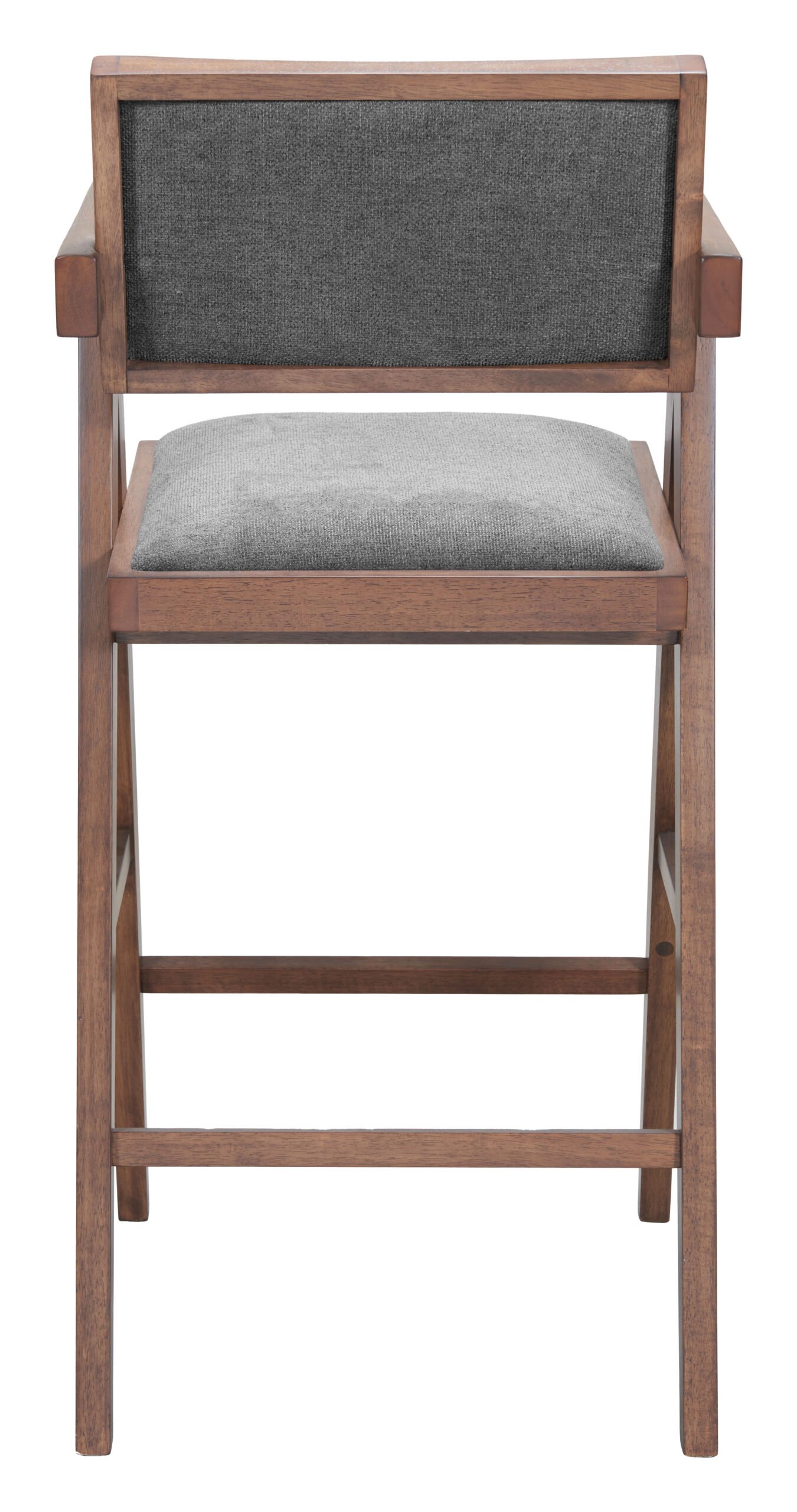 Delhi Barstool (Set of 2) Gray & Walnut - Image 4