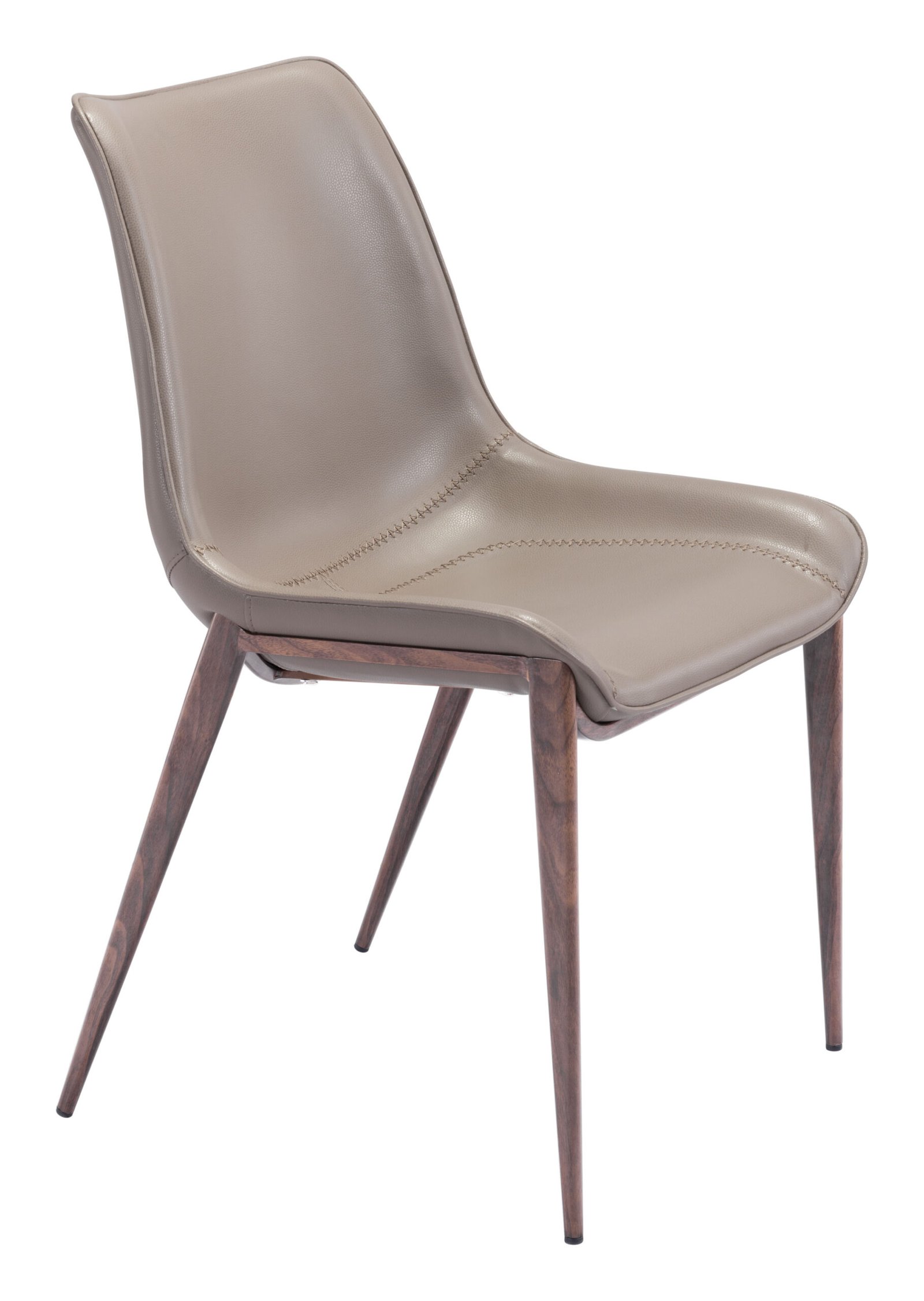 Magnus Dining Chair (Set of 2) Brown & Walnut - Image 4