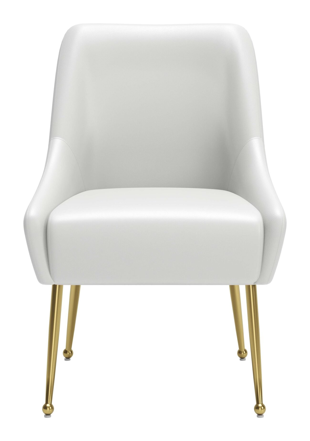 Maxine Dining Chair White & Gold - Image 5