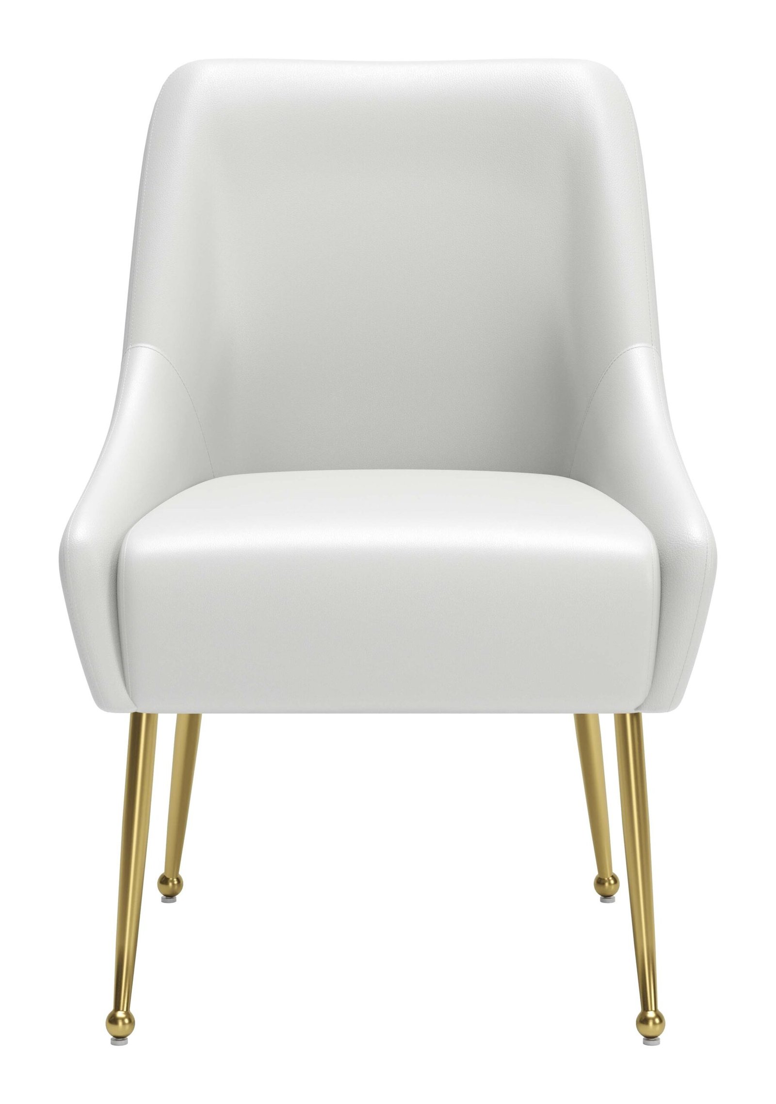 Maxine Dining Chair White & Gold - Image 5