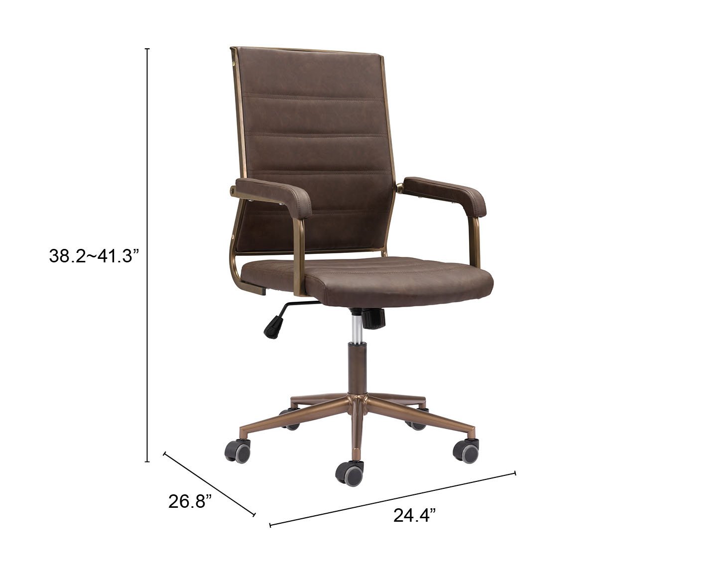 Auction Office Chair Espresso - Image 13