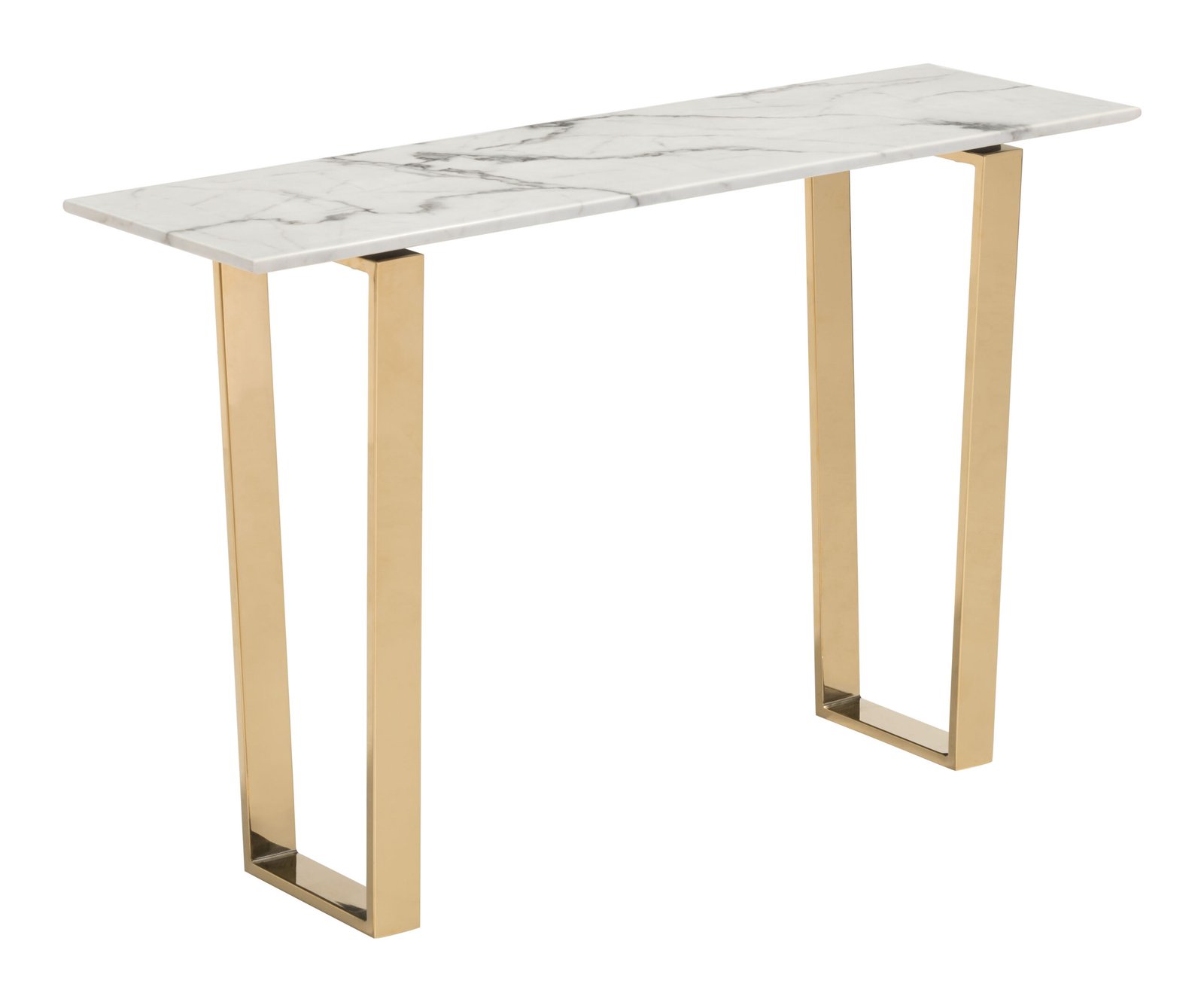 Atlas Console Table White & Gold - Image 2