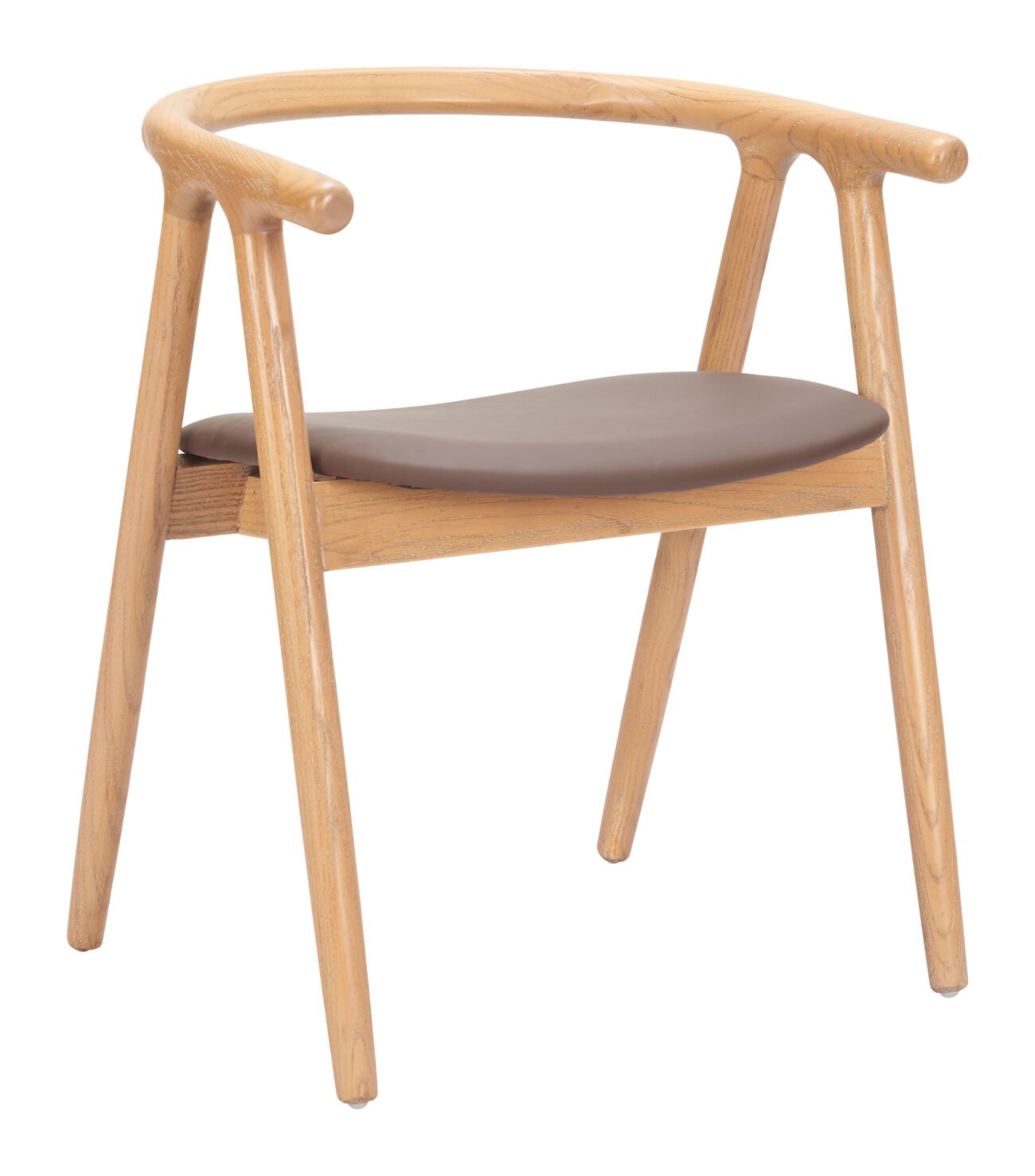 Peker Dining Chair (Set of 2) Brown & Natural - Image 8