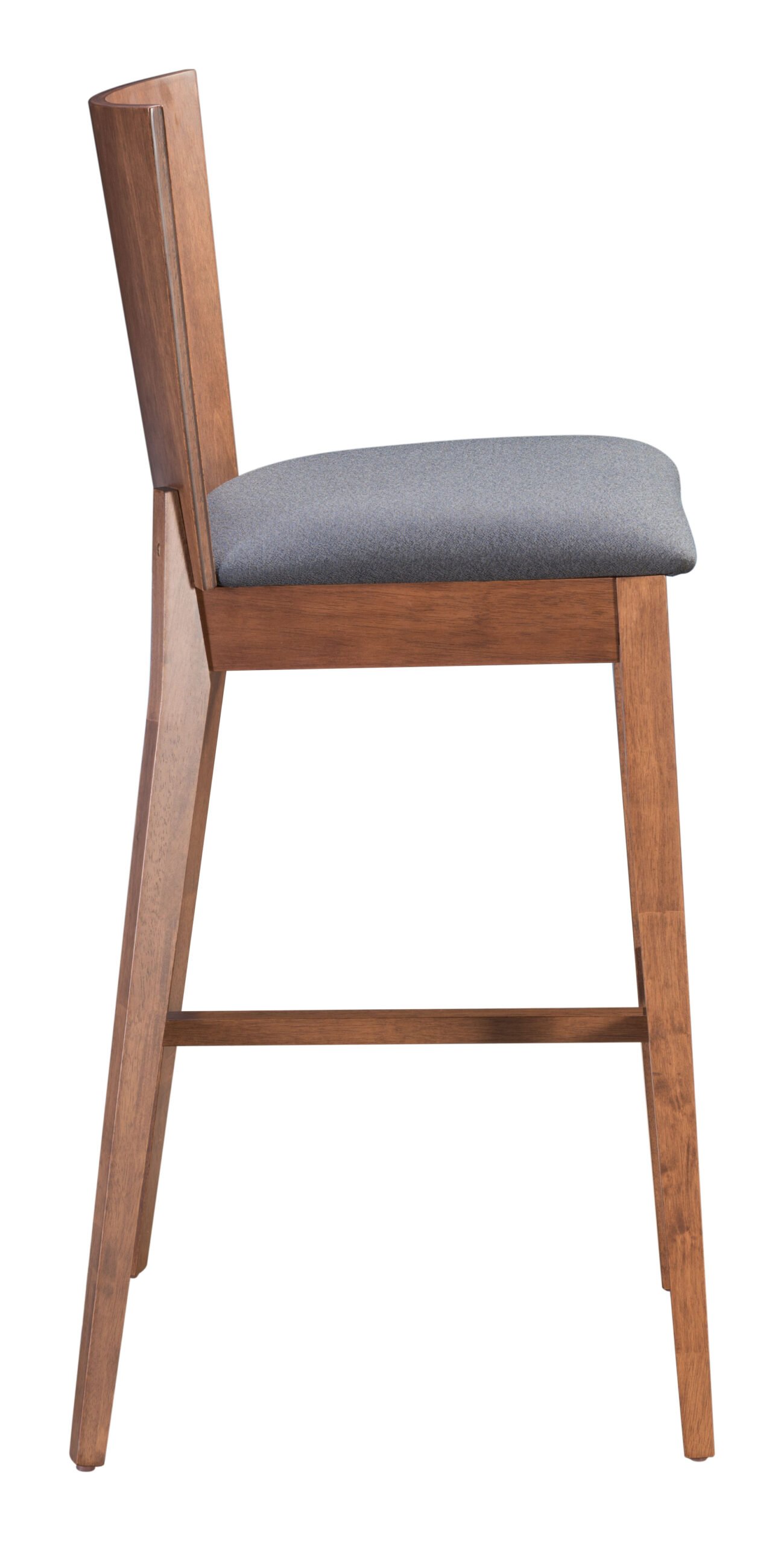 Ambrose Barstool (Set of 2) Walnut & Dark Gray - Image 3