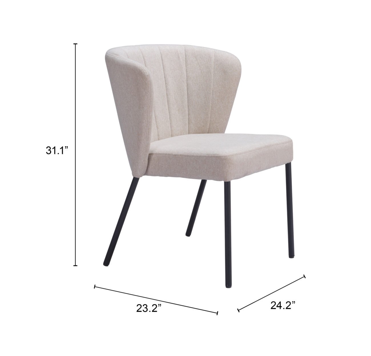 Aimee Dining Chair (Set of 2) Beige - Image 12