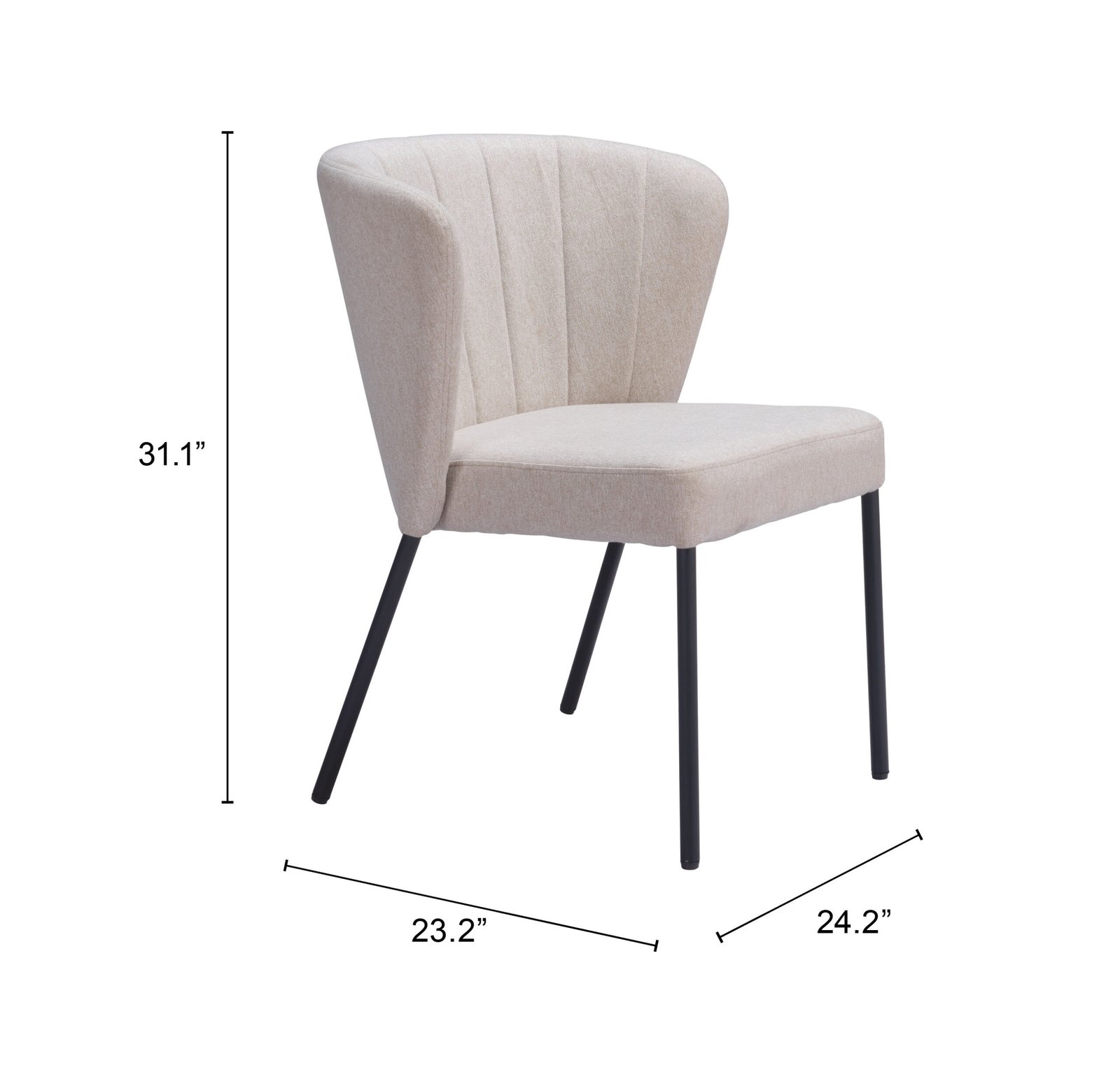 Aimee Dining Chair (Set of 2) Beige - Image 12