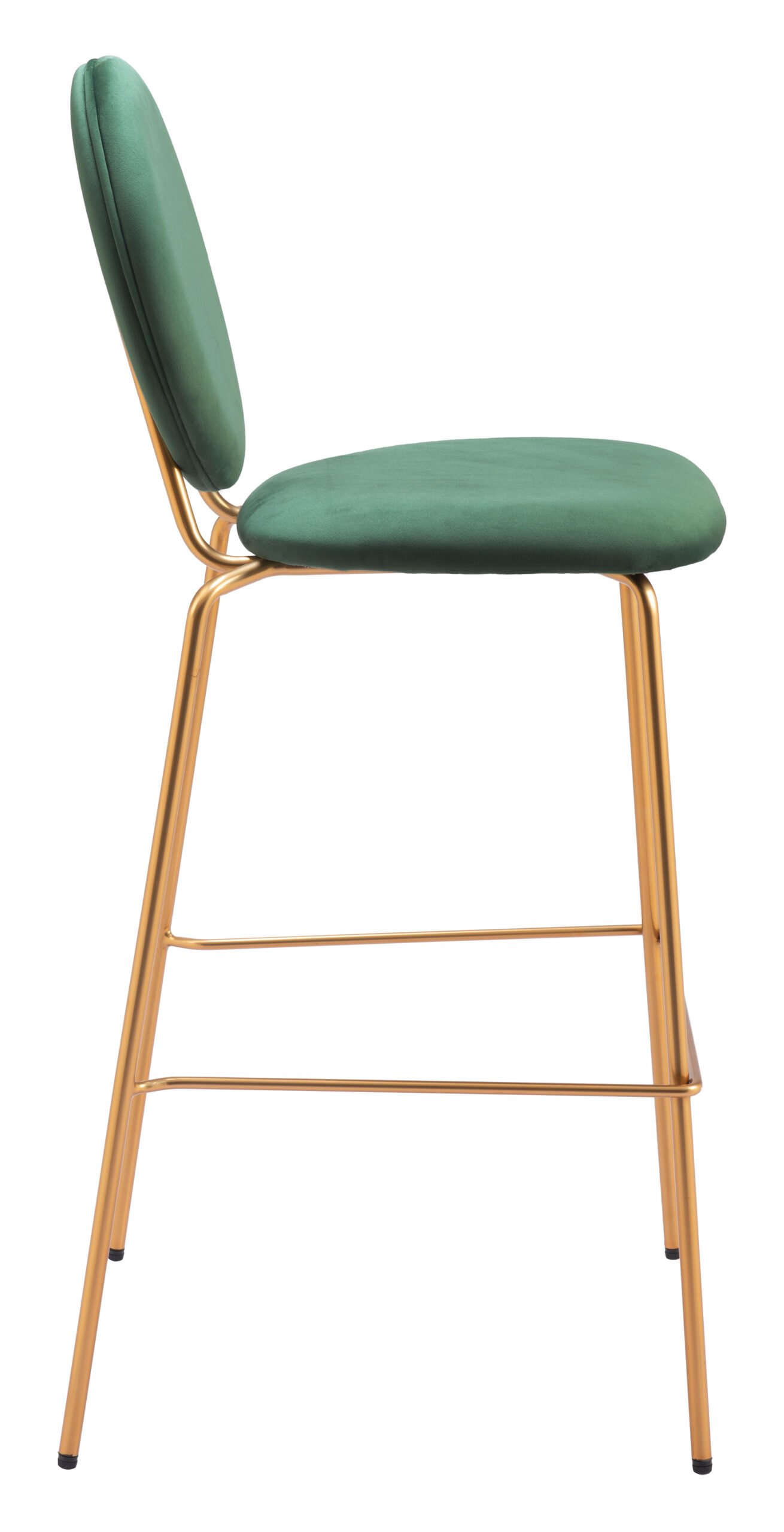 Odessa Barstool (Set of 2) Green & Gold - Image 4