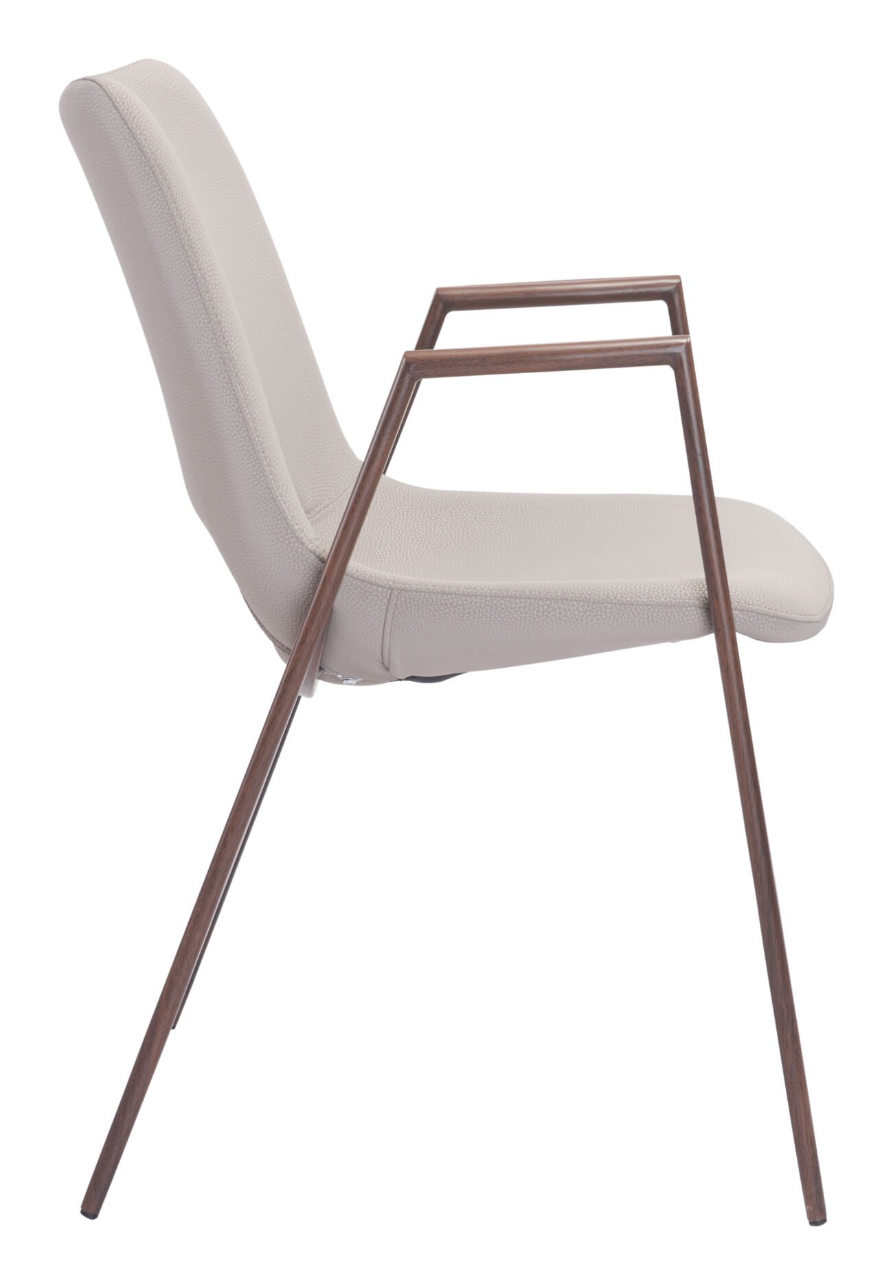 Desi Dining Chair (Set of 2) Beige & Walnut - Image 4