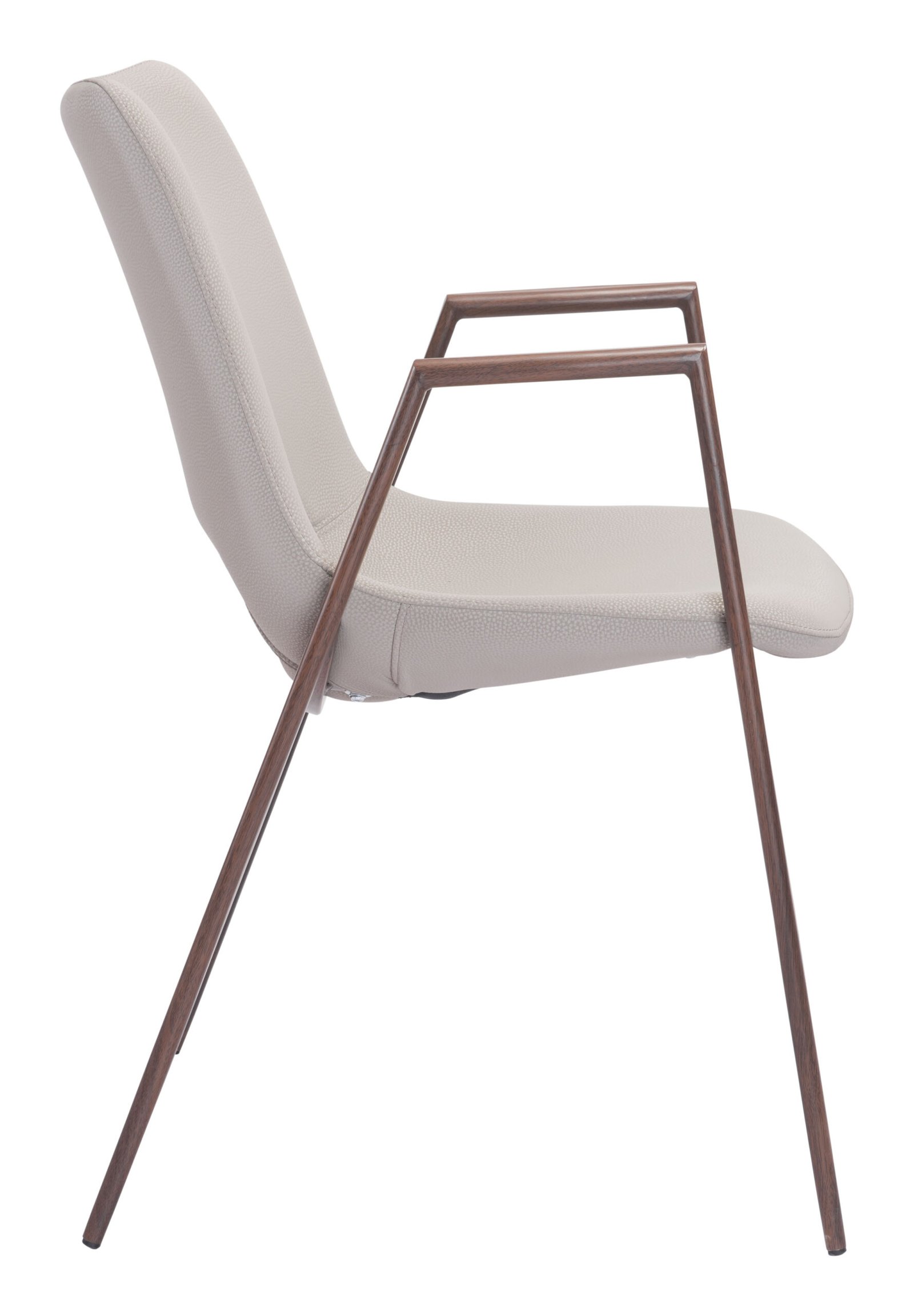 Desi Dining Chair (Set of 2) Beige & Walnut - Image 4