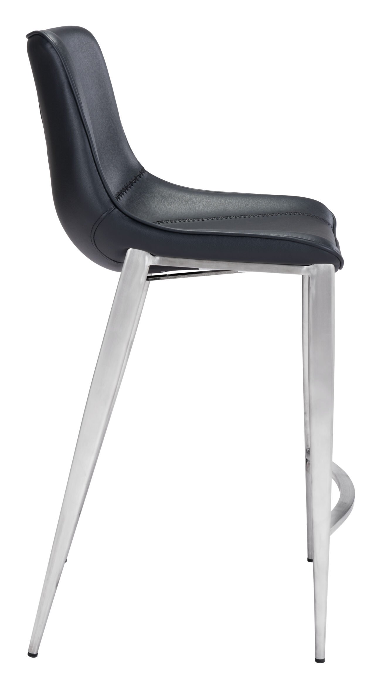 Magnus Counter Stool (Set of 2) Black & Silver - Image 3