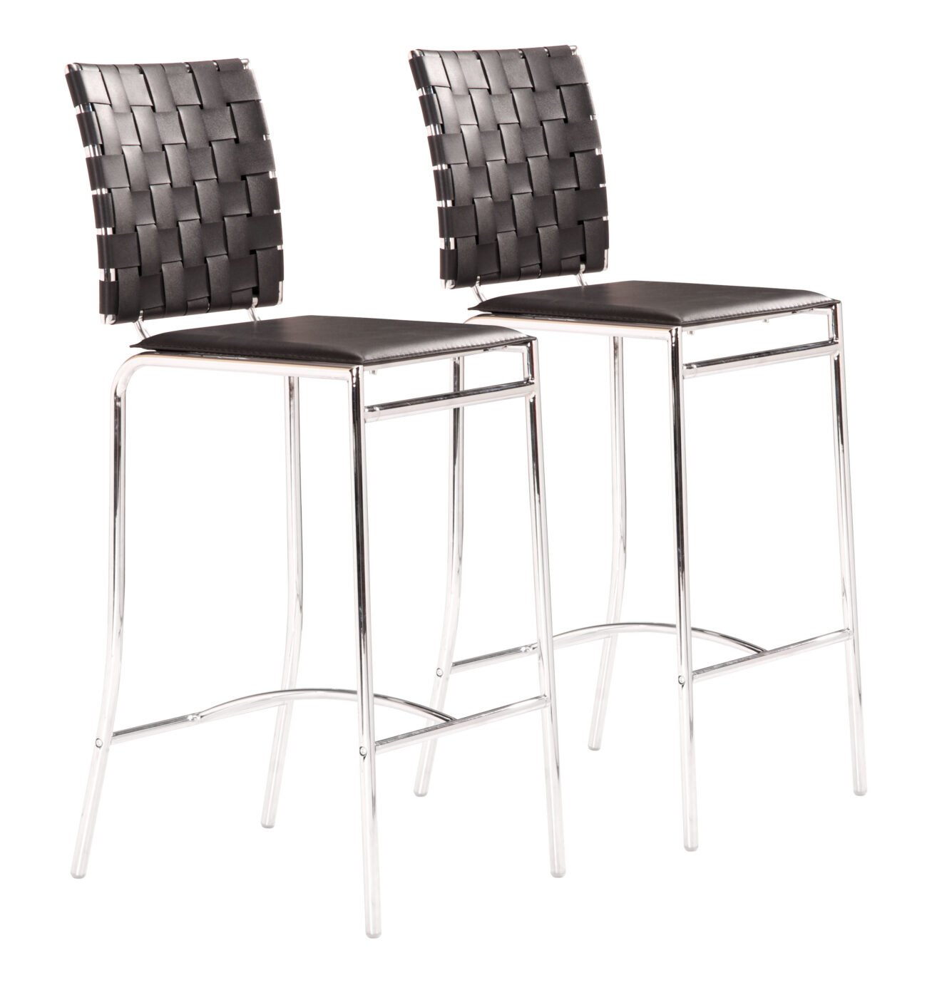 Criss Cross Counter Stool (Set of 2) Black - Image 10