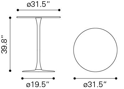 Soleil Bar Table White - Image 9