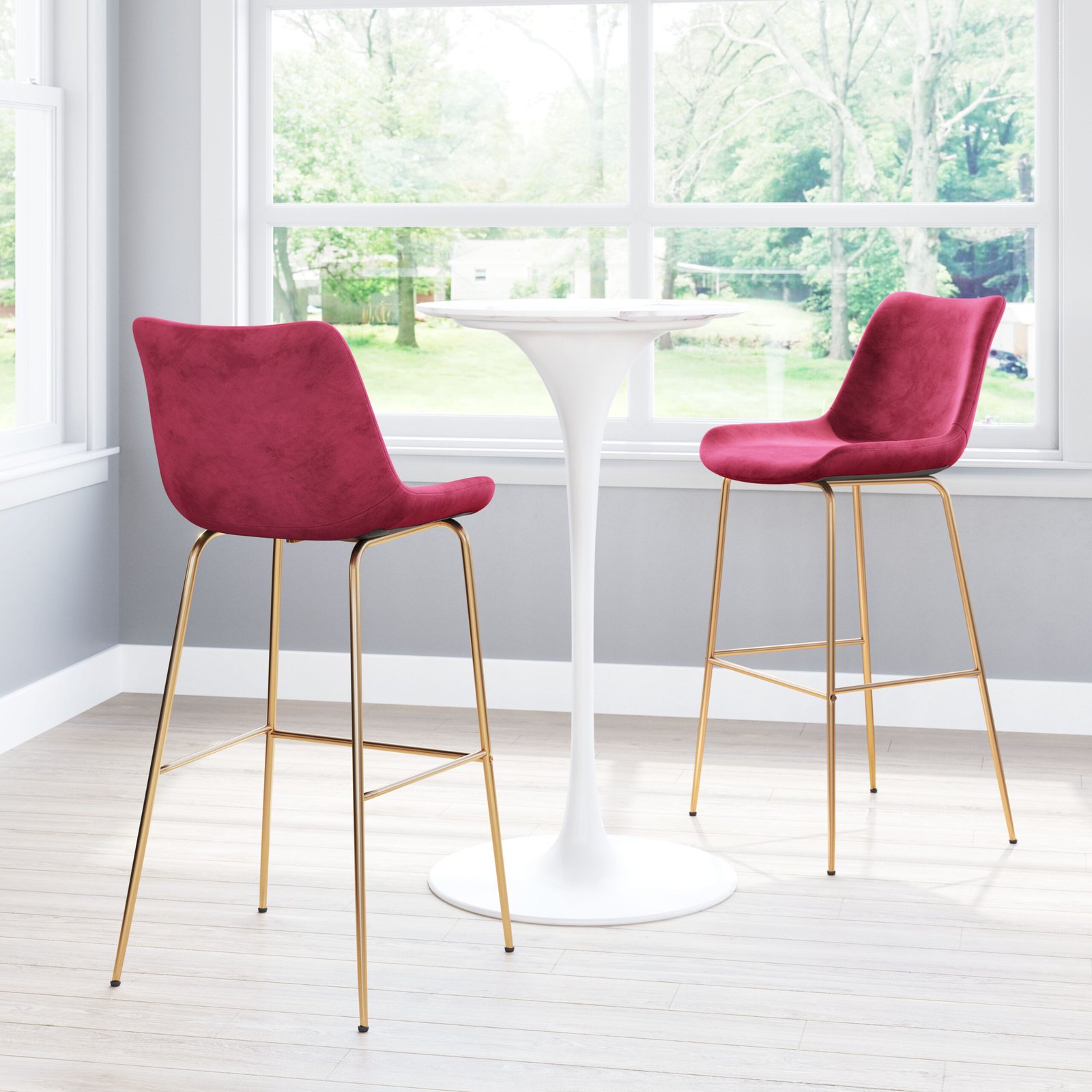 Tony Barstool Red & Gold - Image 2