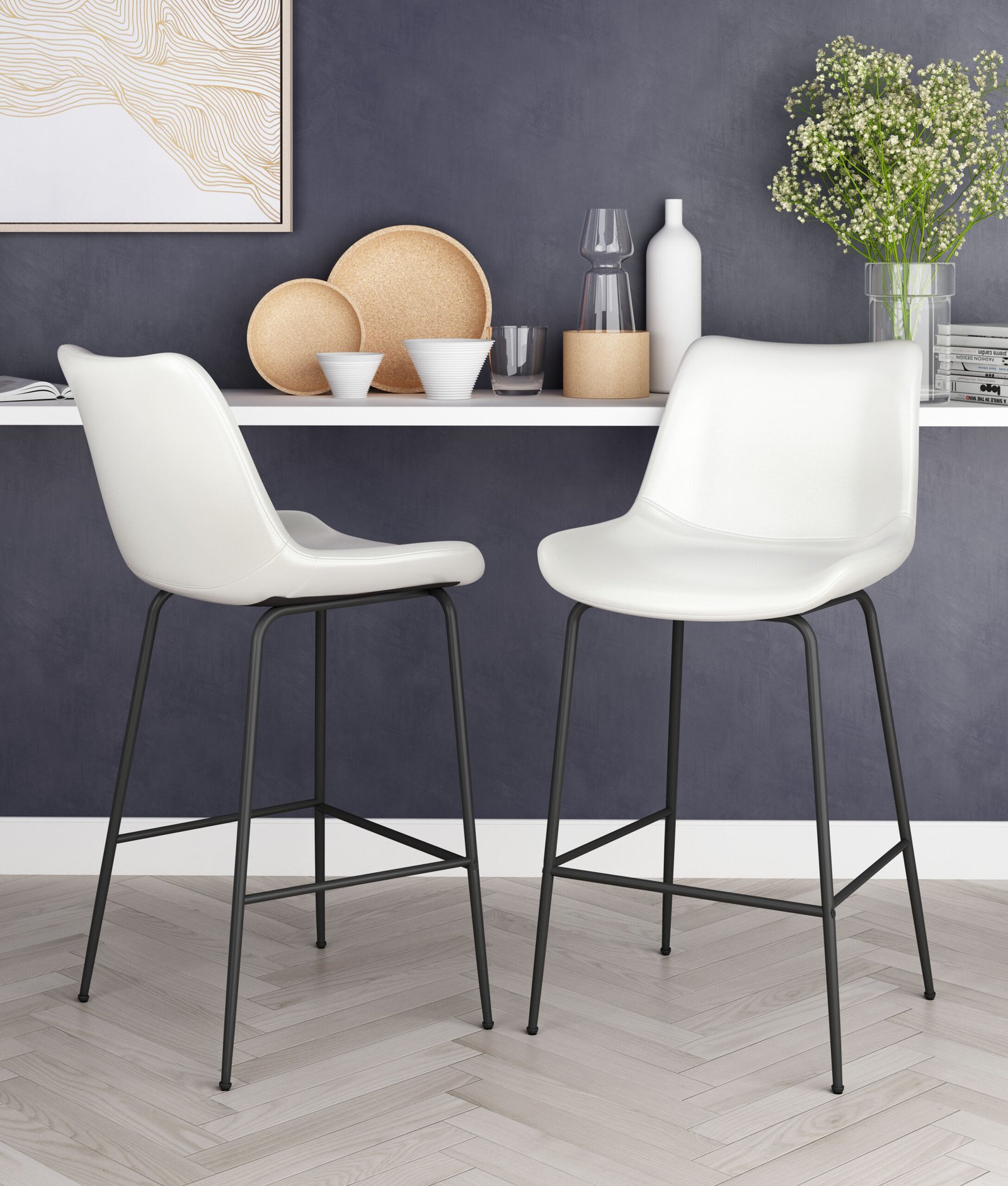 Byron Counter Stool White - Image 2