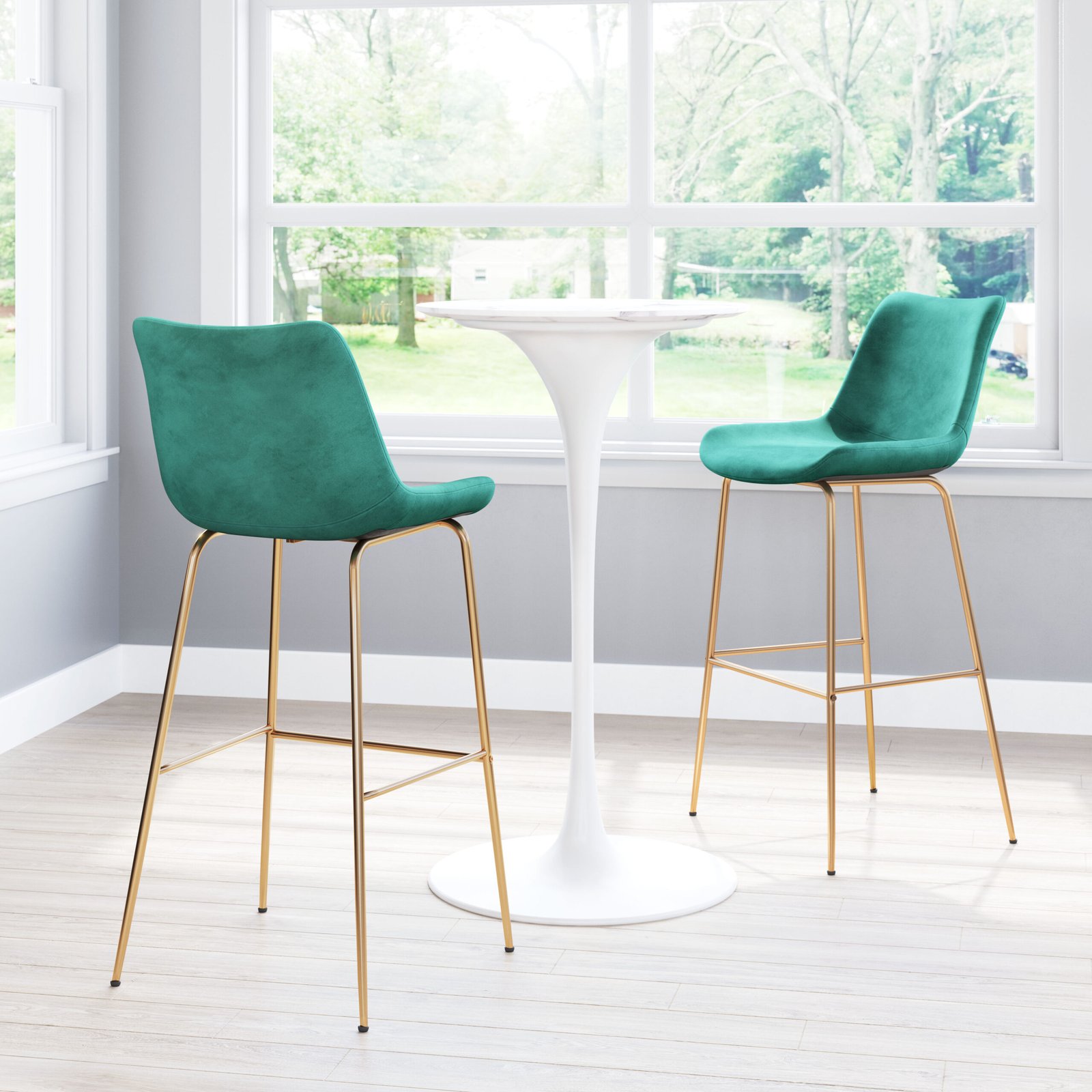 Tony Barstool Green & Gold - Image 2