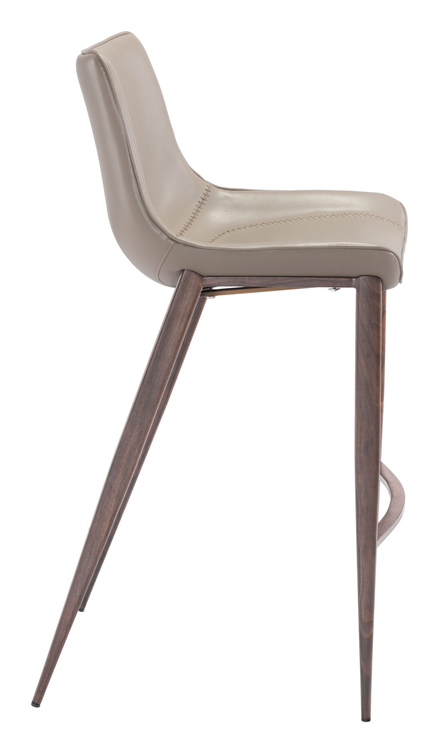 Magnus Barstool (Set of 2) Brown & Walnut - Image 4