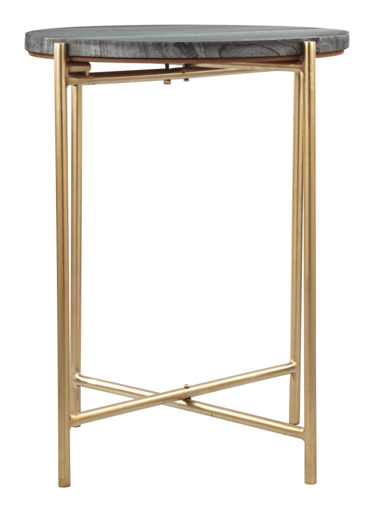 David Side Table Gray & Gold - Image 4