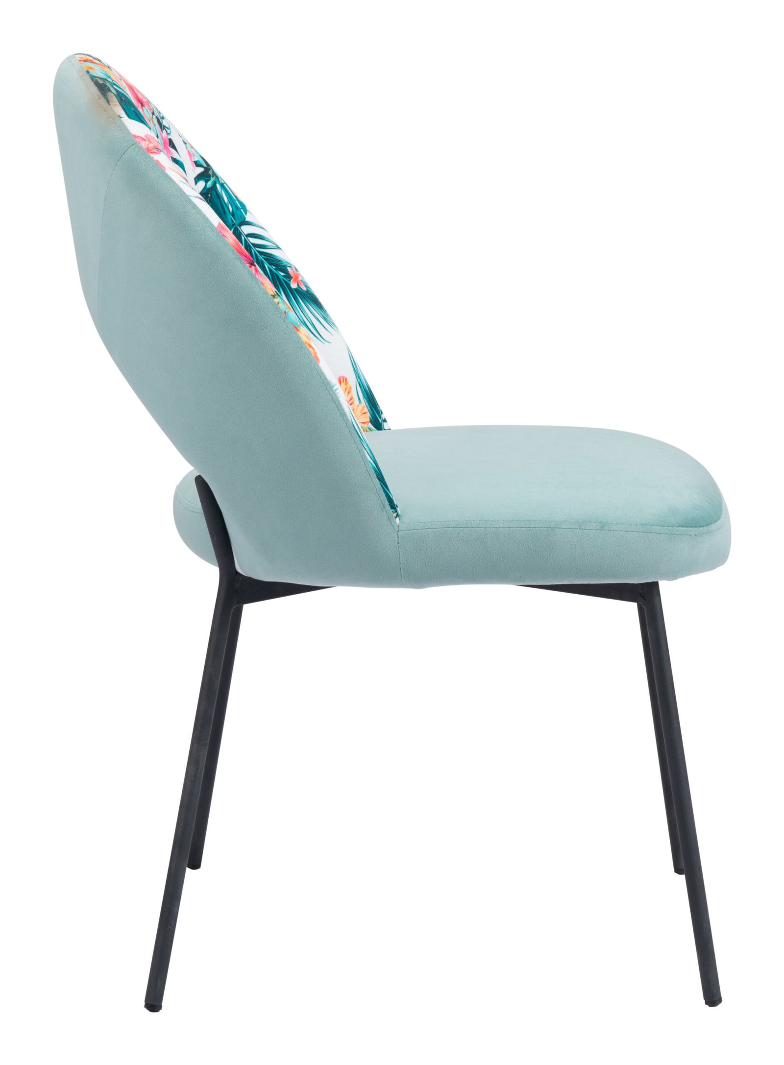 Bethpage Dining Chair (Set of 2) Multicolor Print & Green - Image 5