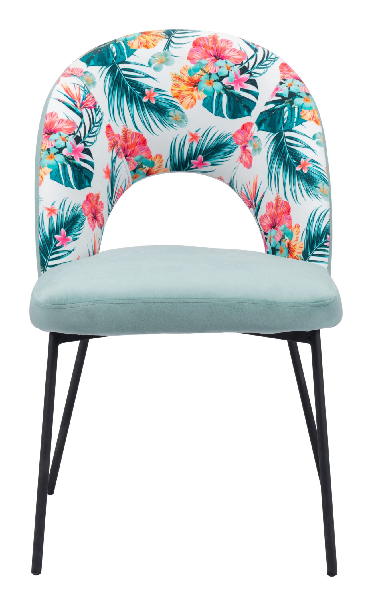 Bethpage Dining Chair (Set of 2) Multicolor Print & Green - Image 6