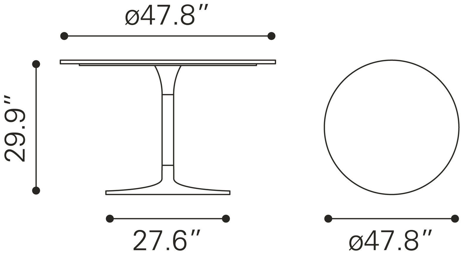 Central City Dining Table Gray & Black - Image 9