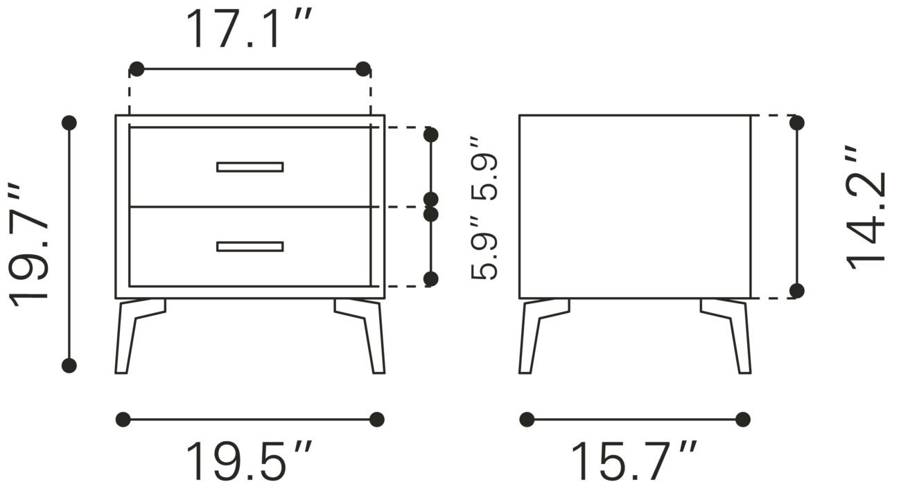 Halle Side Table Gray - Image 11