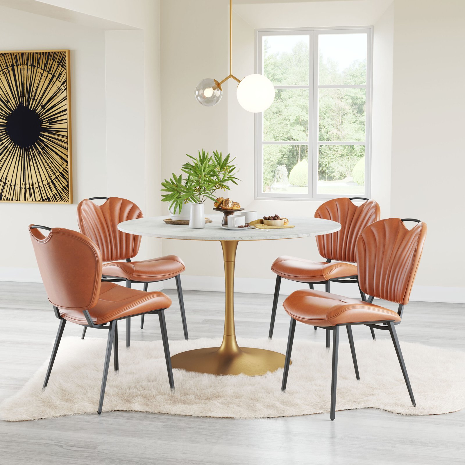 Terrence Dining Chair (Set of 2) Vintage Brown - Image 2