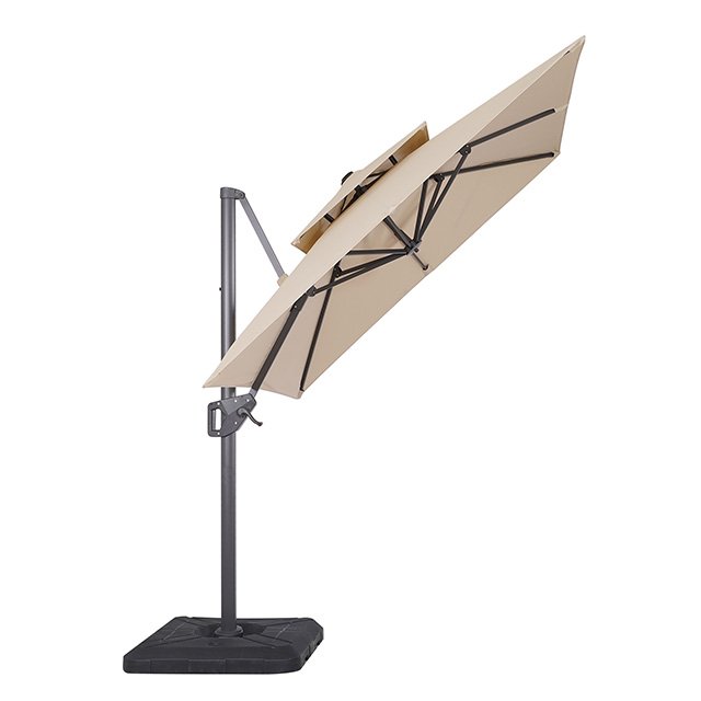 Fida 8 Ft Square Umbrella w/ Double Top - Image 5