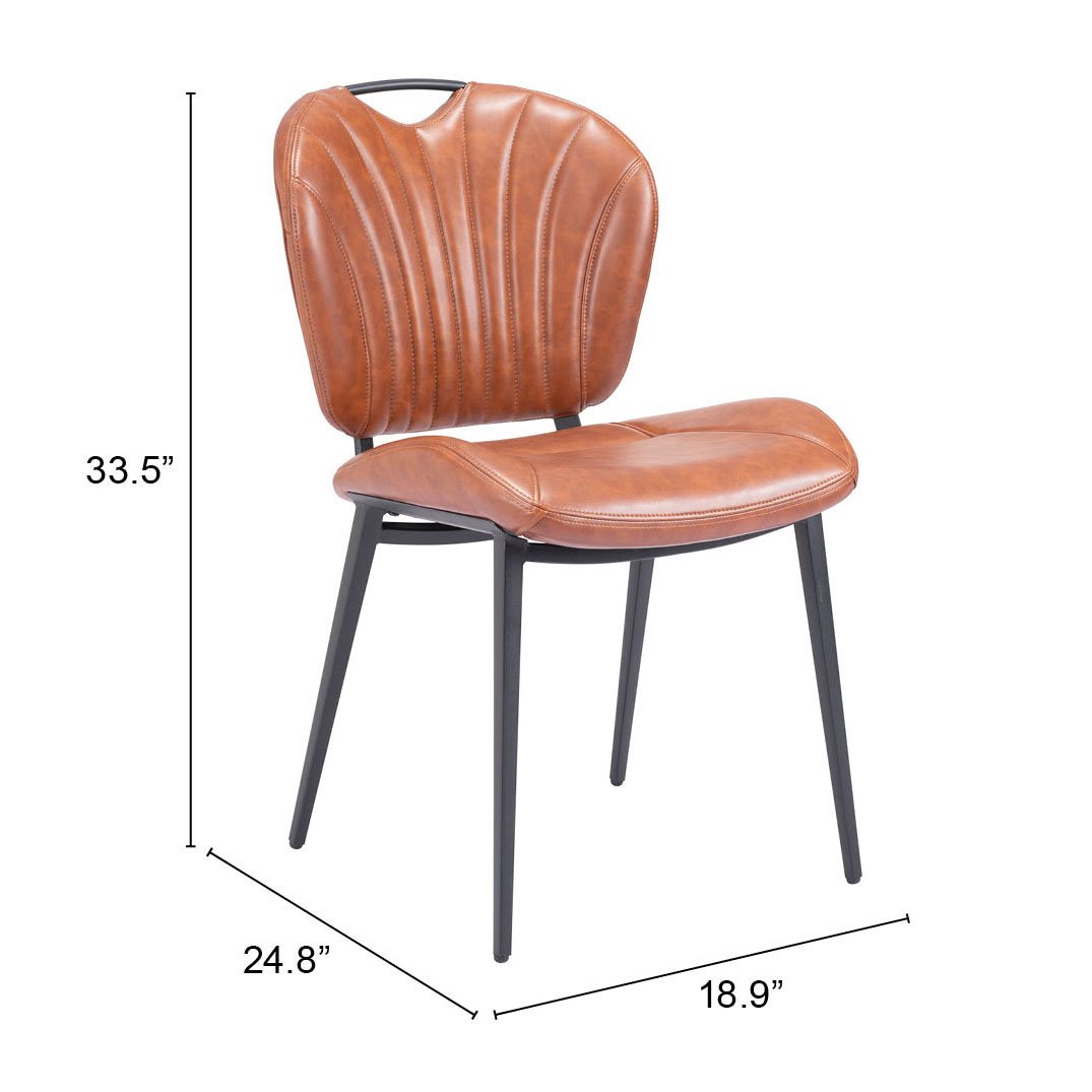 Terrence Dining Chair (Set of 2) Vintage Brown - Image 13