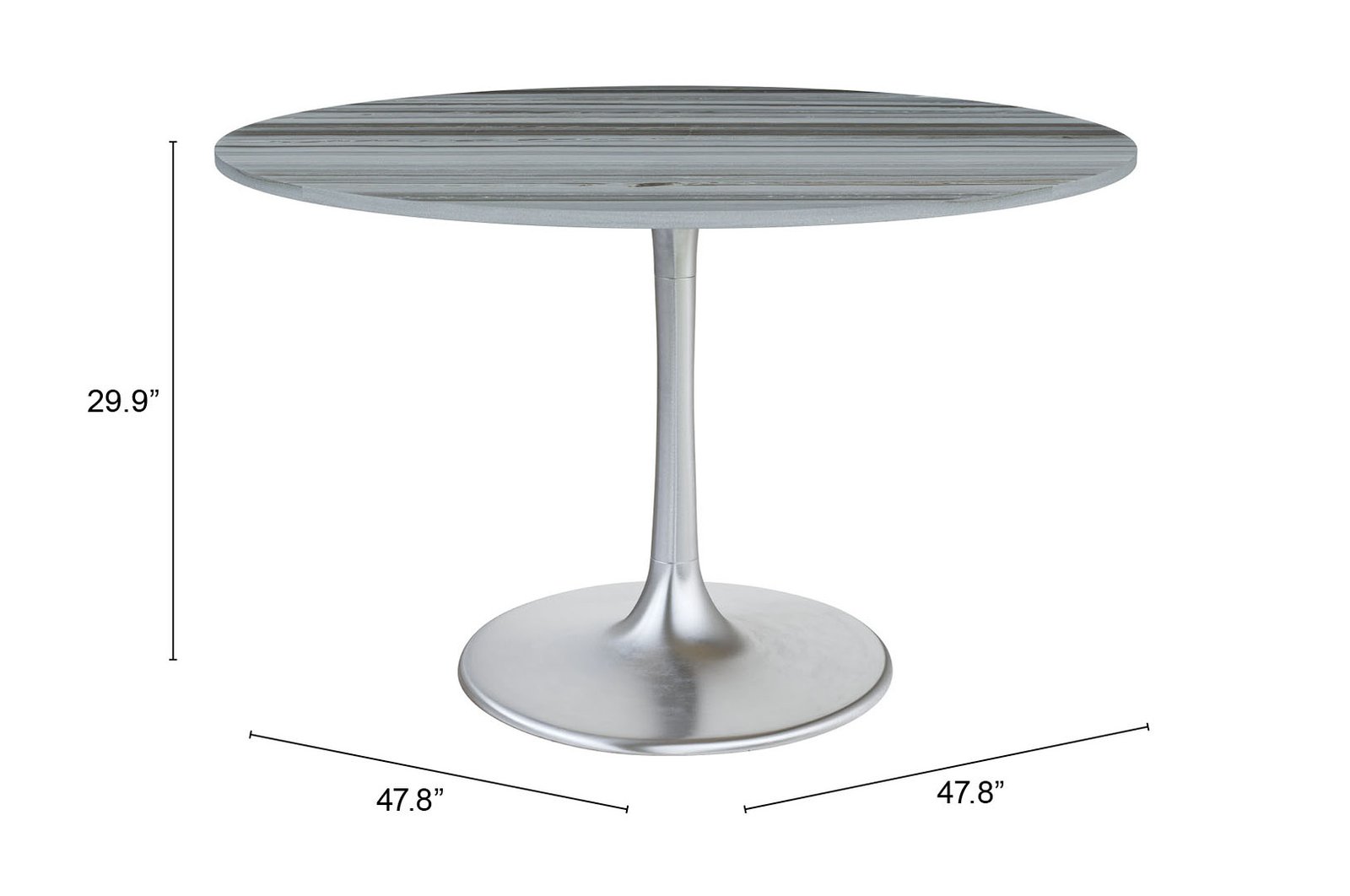 Star City Dining Table Gray & Silver - Image 10
