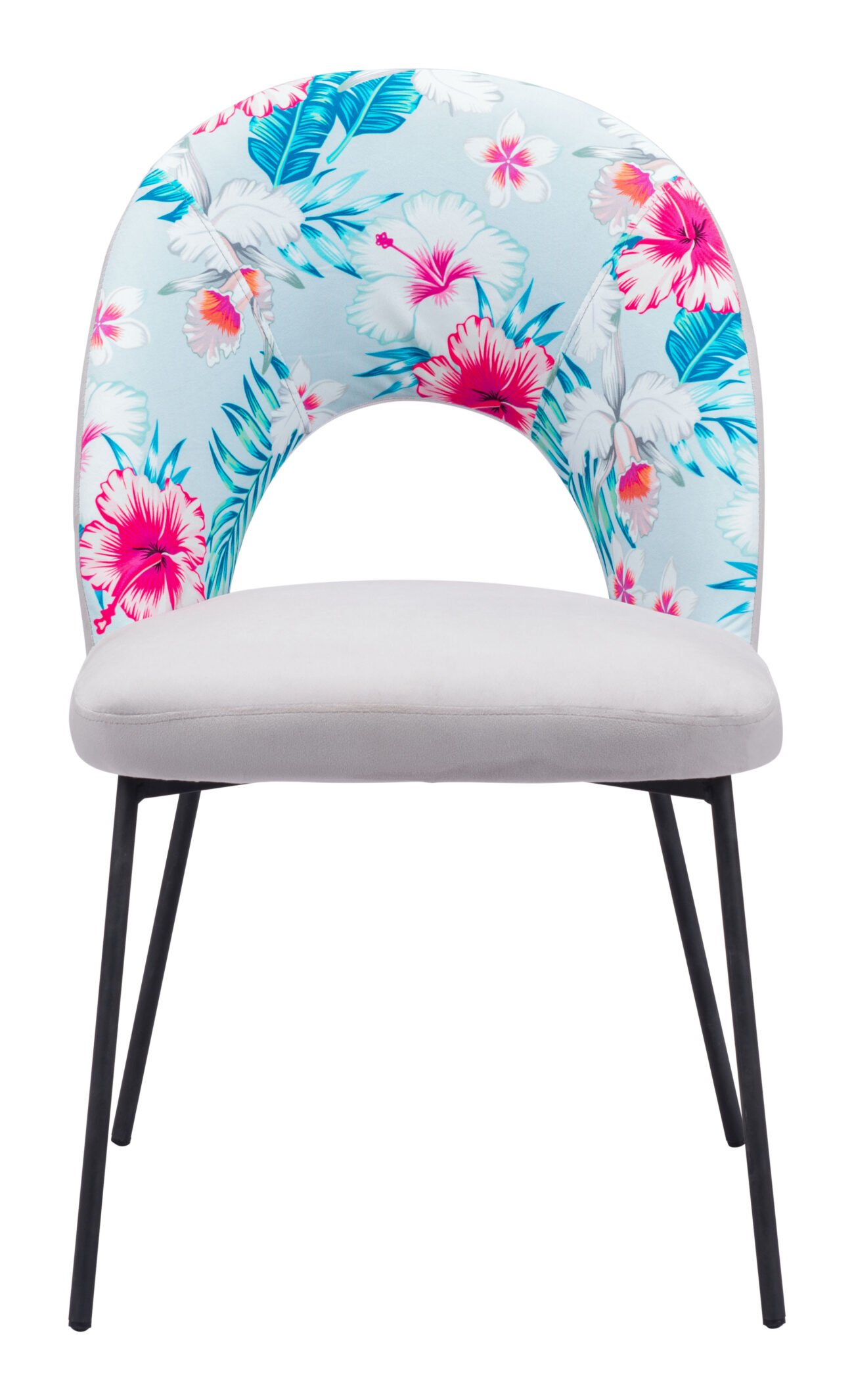 Torrey Dining Chair (Set of 2) Multicolor Print & Gray - Image 6