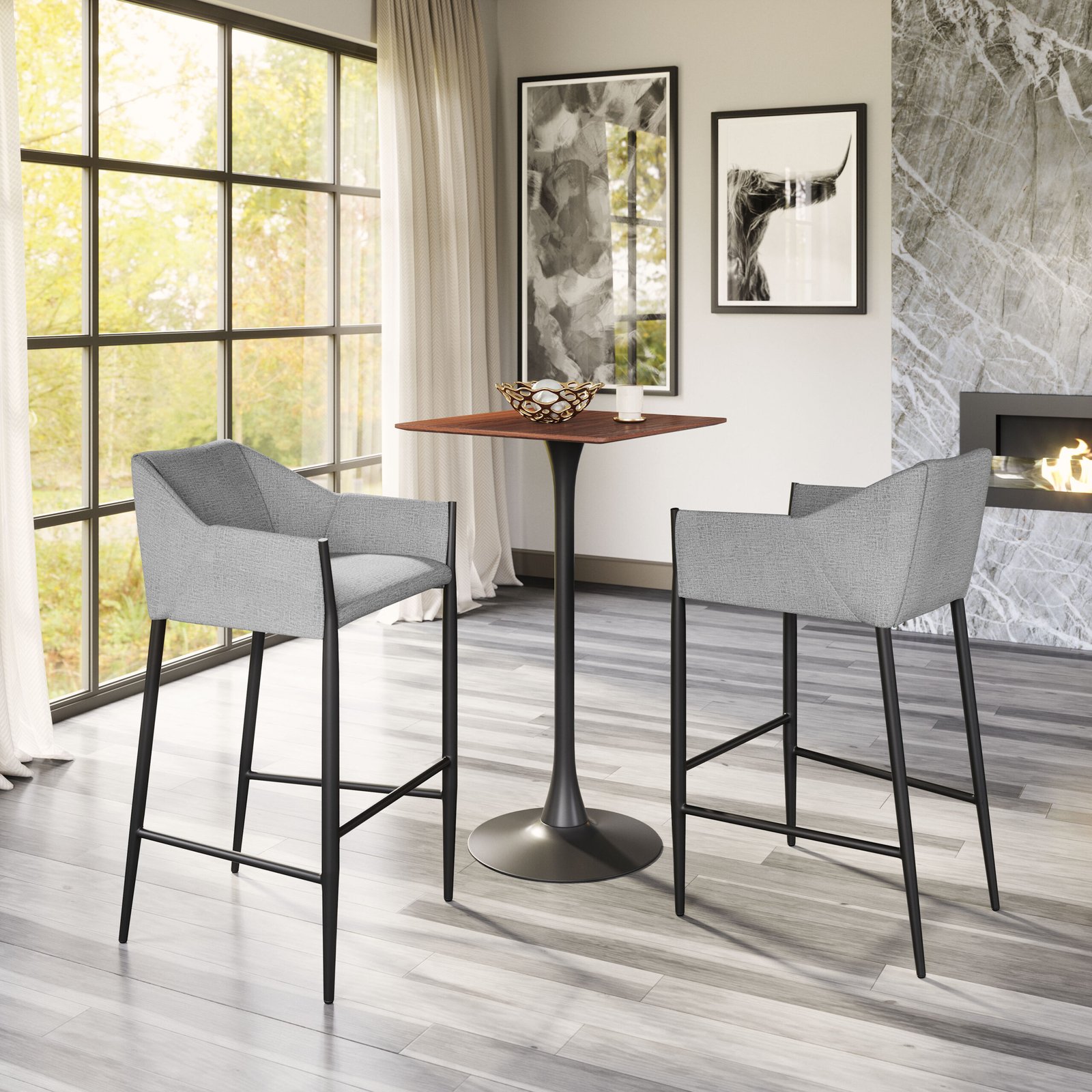 Andover Barstool Slate Gray - Image 2