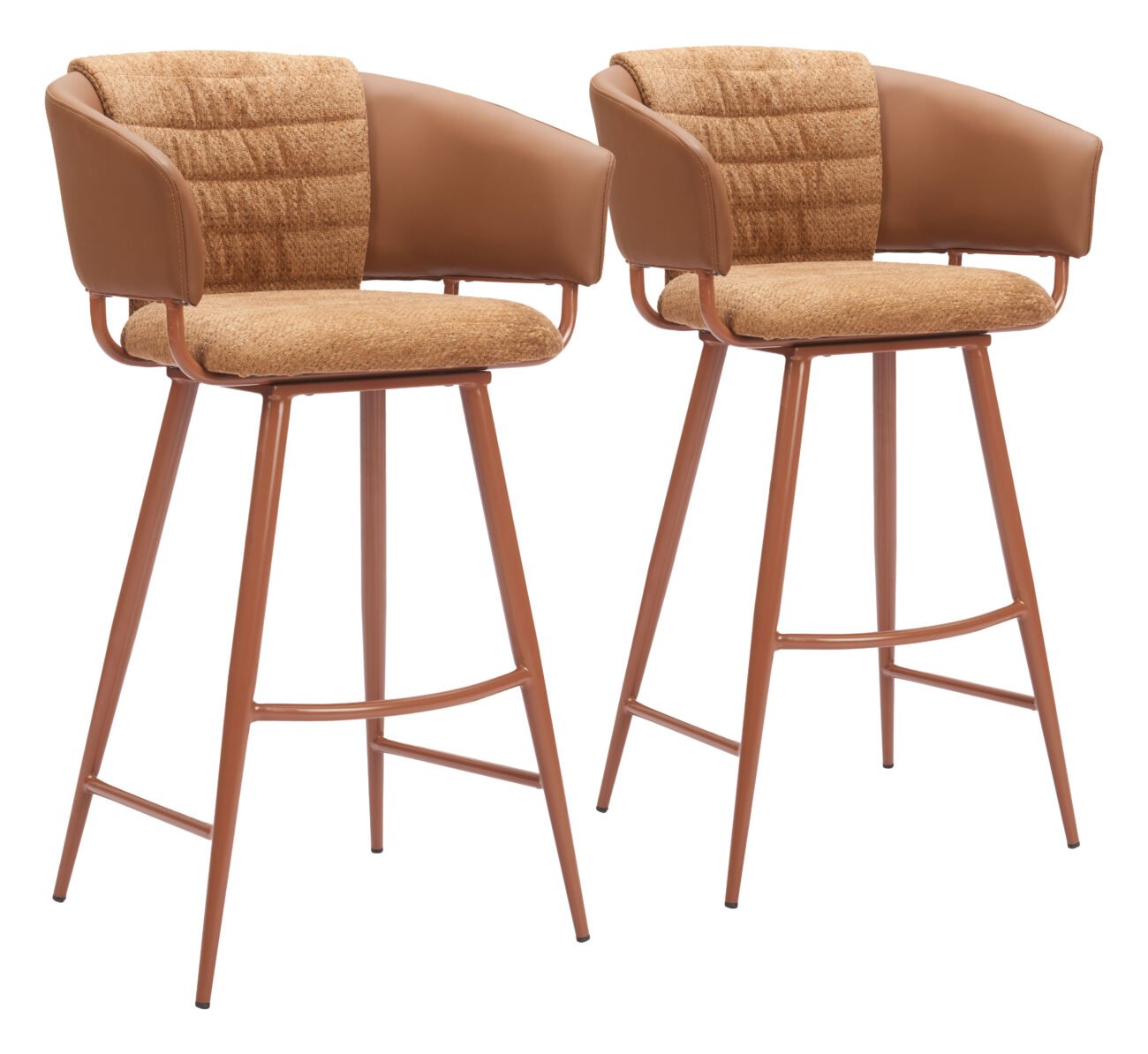 Juno Barstool (Set of 2) Brown - Image 10