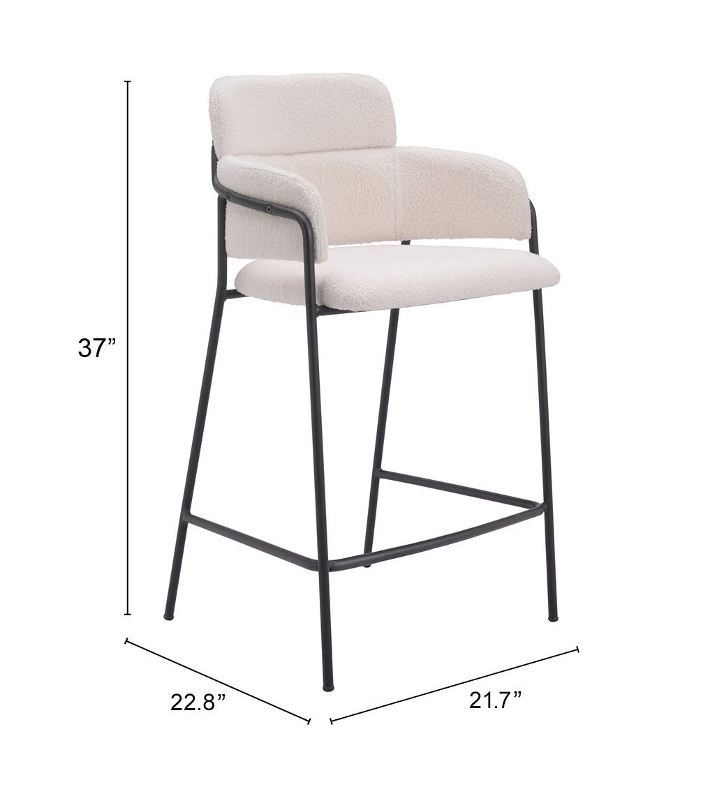 Marcel Counter Stool (Set of 2) Cream - Image 9