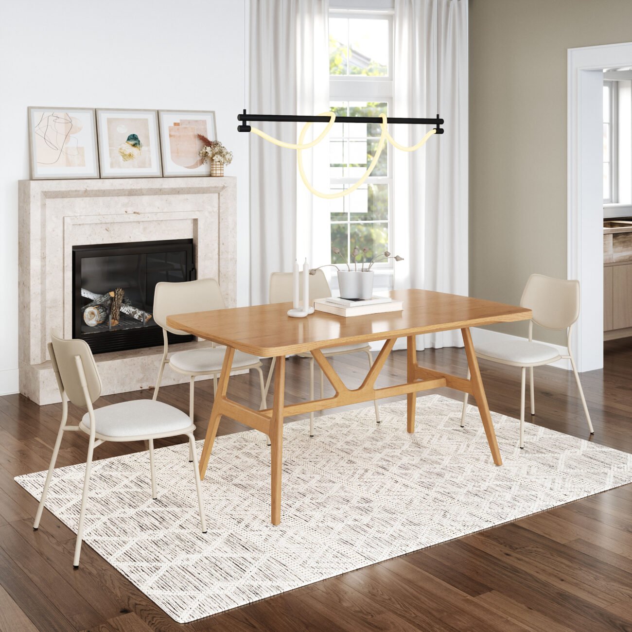 Zeal Dining Chair (Set of 4) Light Gray - Image 3
