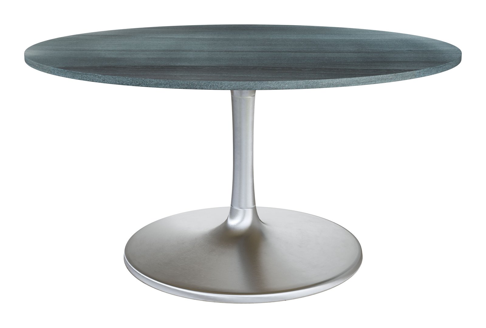 Metropolis Dining Table (60") Gray & Silver - Image 2