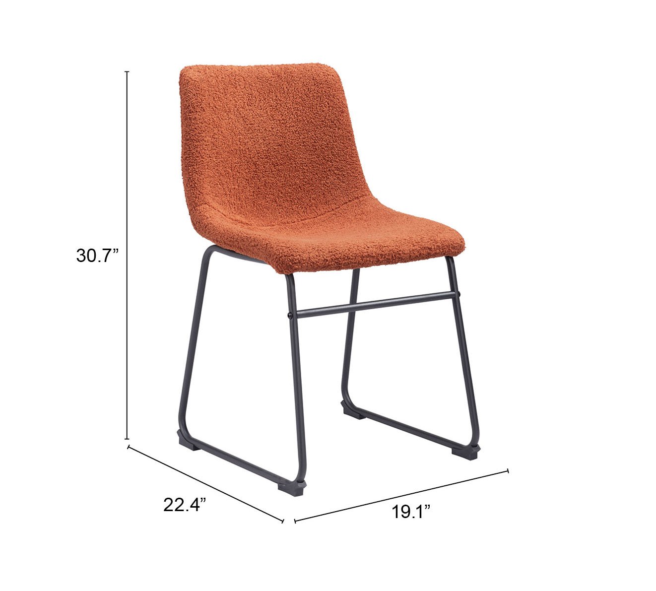 Smart Dining Chair (Set of 2) Burnt Orange - Image 12