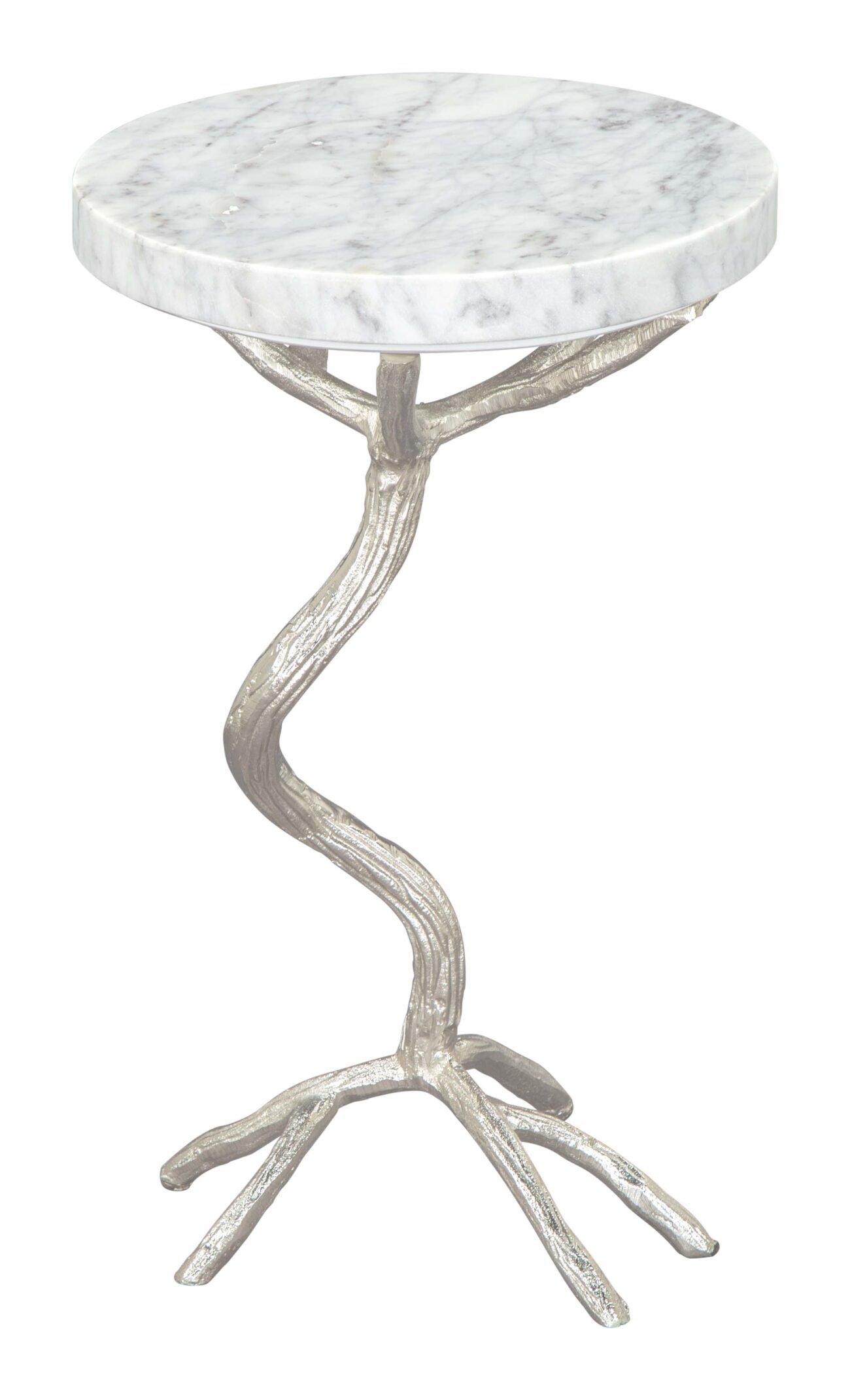 Joel Side Table White & Silver - Image 2