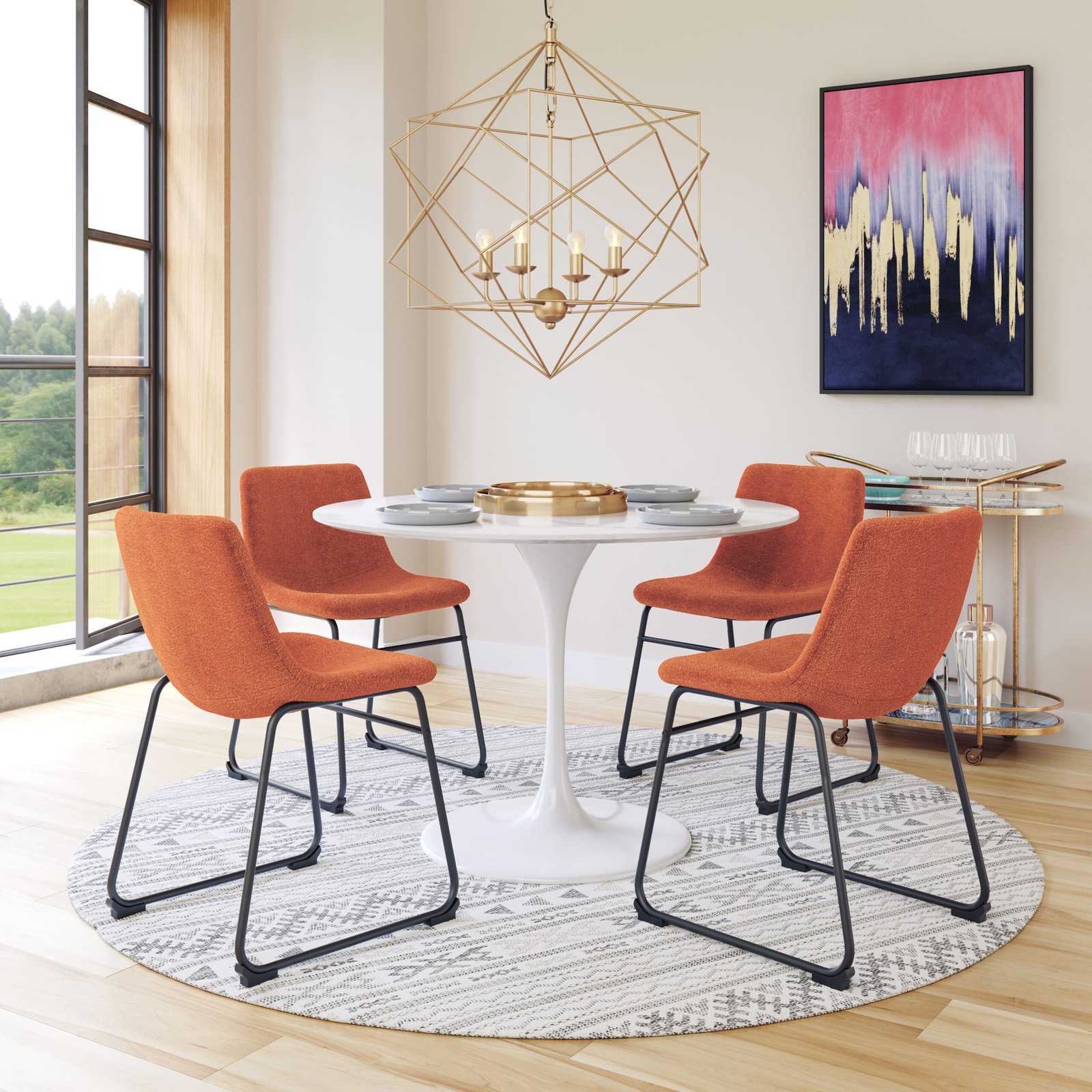 Smart Dining Chair (Set of 2) Burnt Orange - Image 2