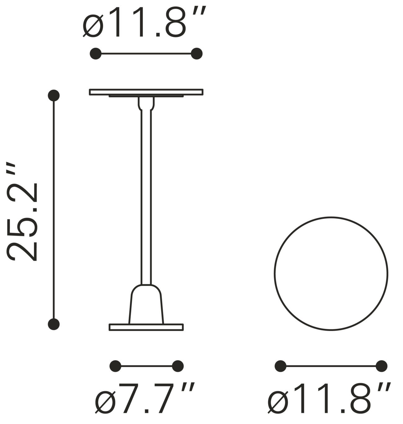 Woozy Side Table White & Black - Image 9