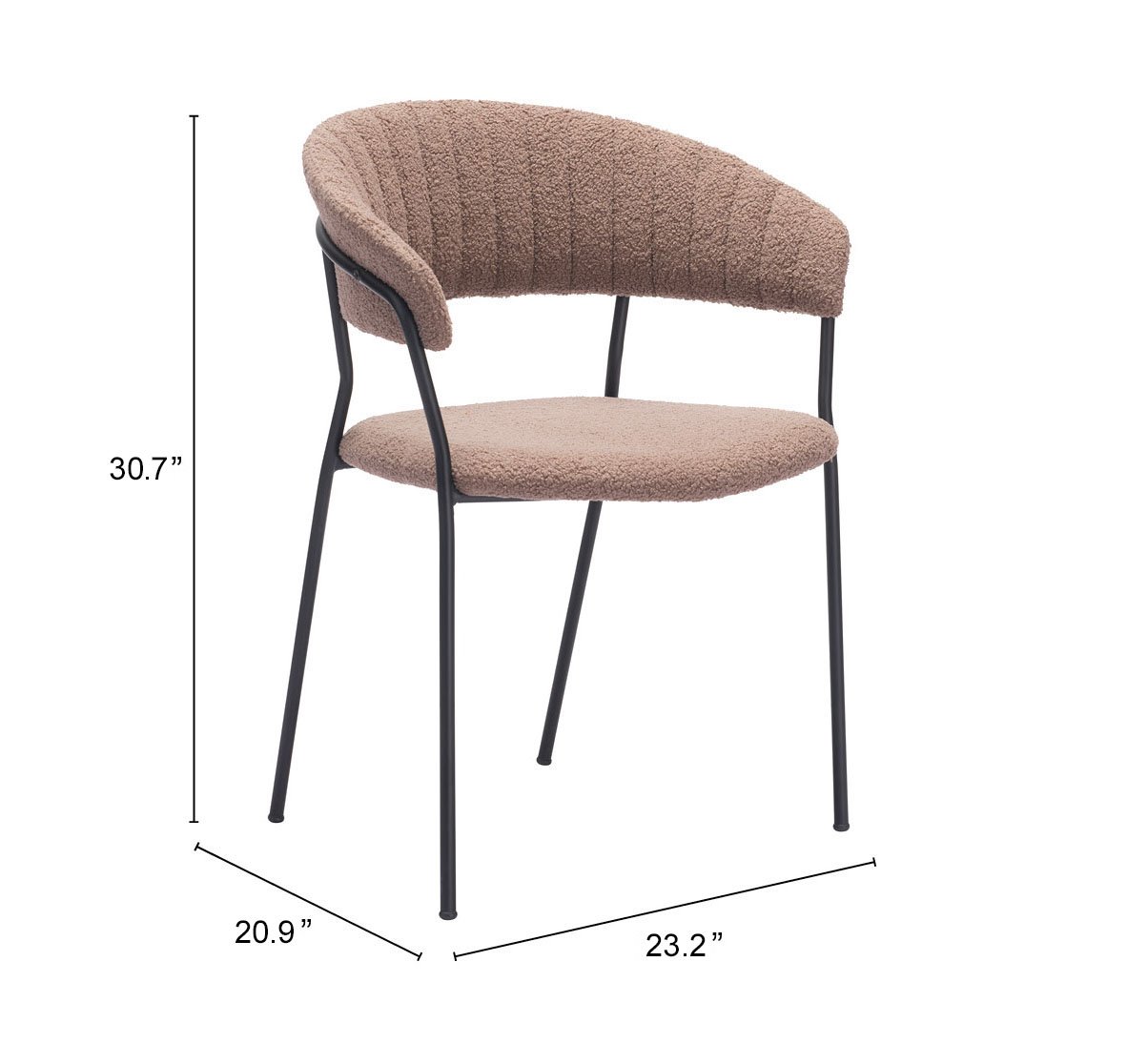 Josephine Dining Chair (Set of 2) Brown - Image 12