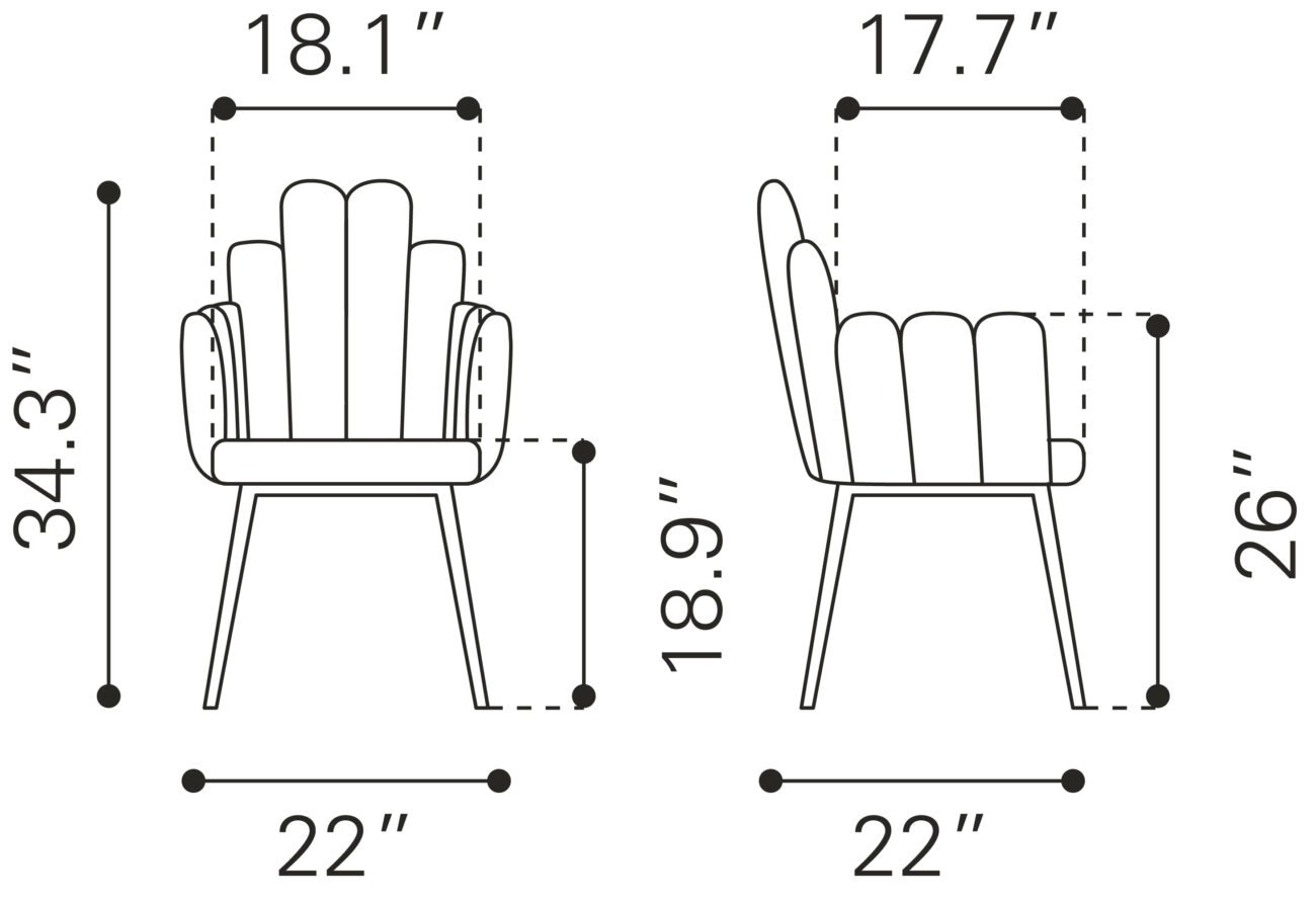 Noosa Dining Chair (Set of 2) Gray - Image 10