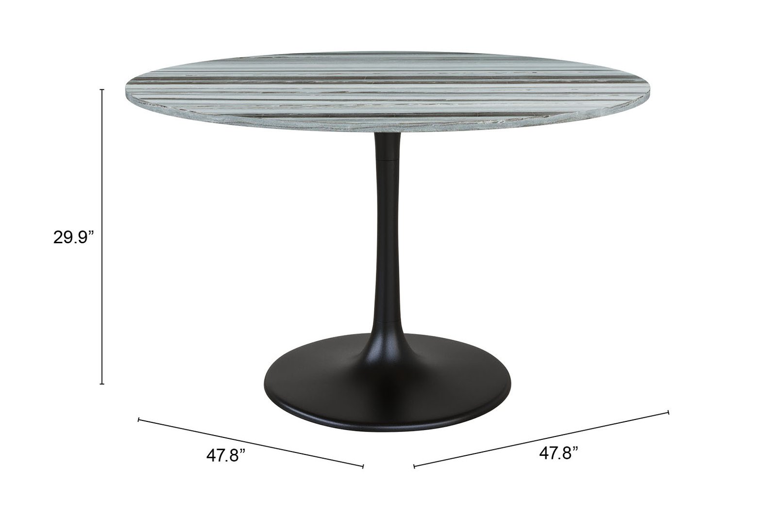 Central City Dining Table Gray & Black - Image 10