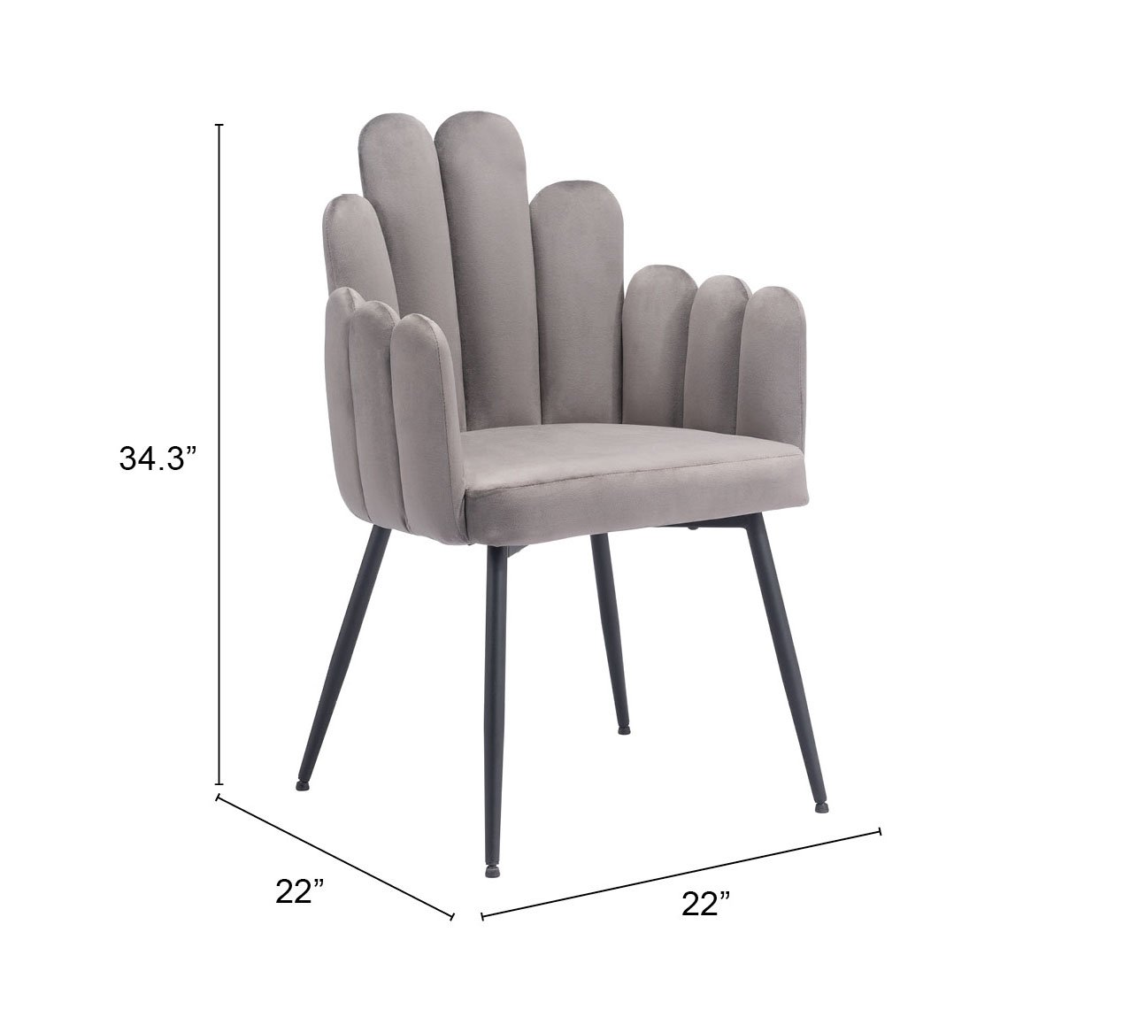Noosa Dining Chair (Set of 2) Gray - Image 11